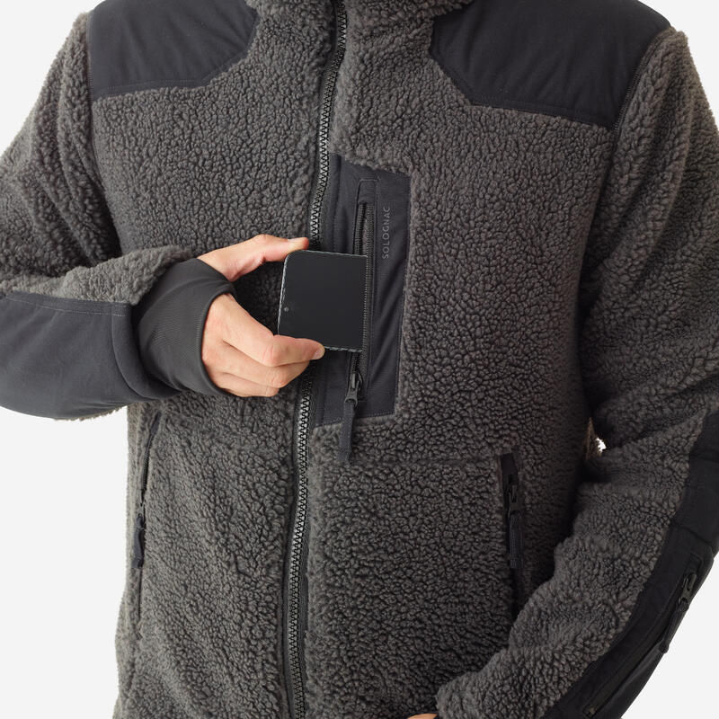Polaire chaude sherpa moutonnée 900 grise