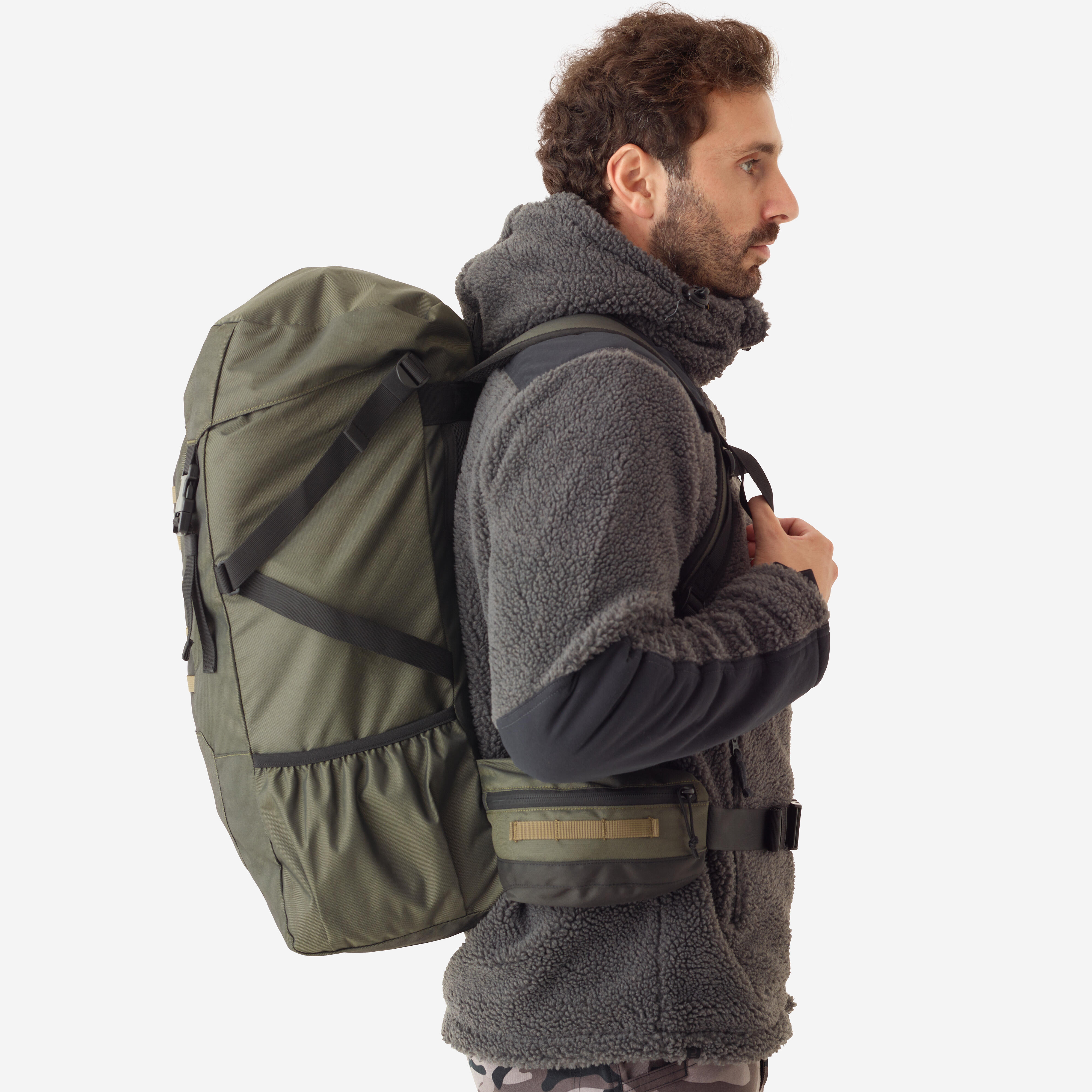 Sac à Dos Tactique Militaire Renforcé - Couleur Kaki/vert - Pour Airsoft, Bushcraft, Randonnée - Neuf