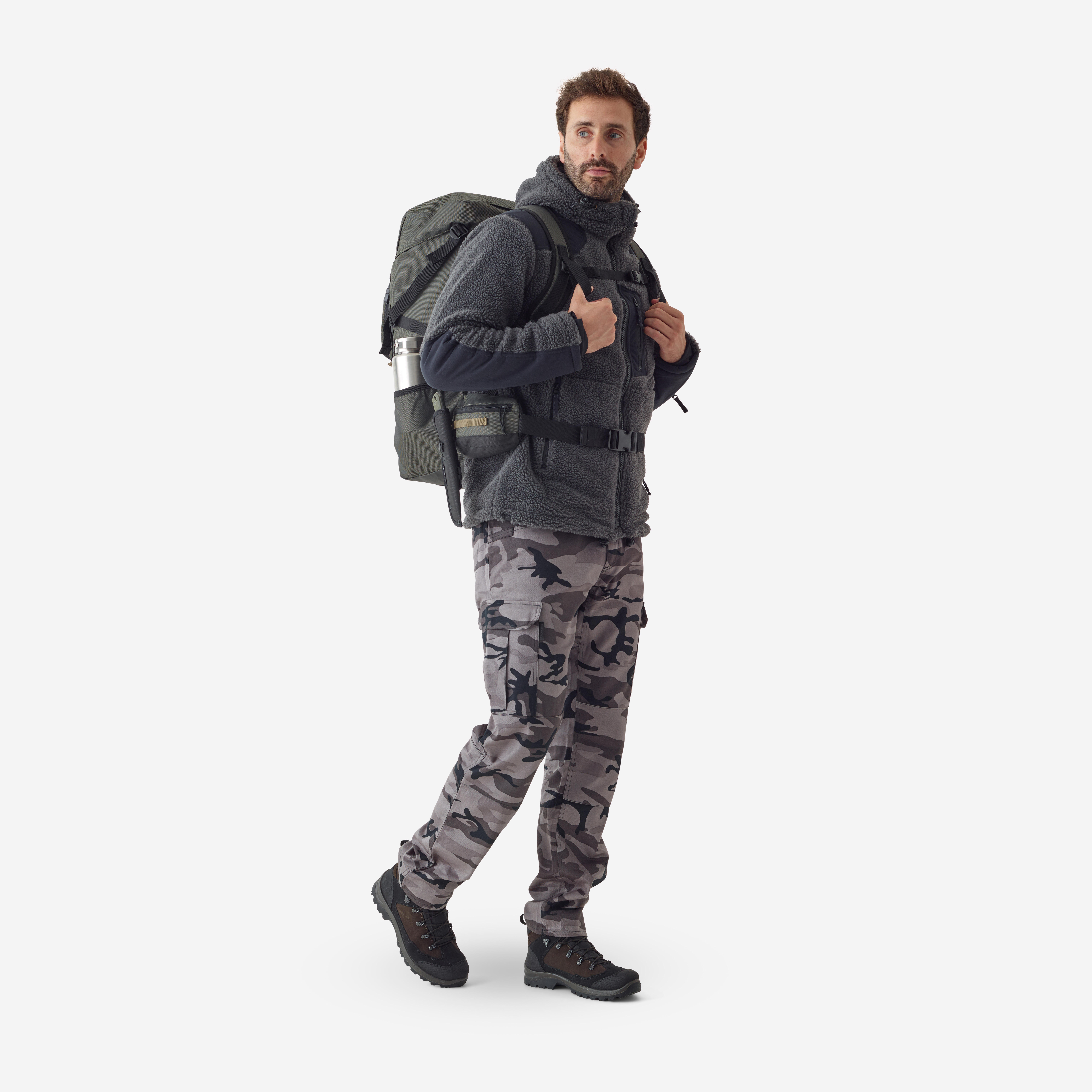 Sac à dos de bushcraft 50 L - kaki - SOLOGNAC