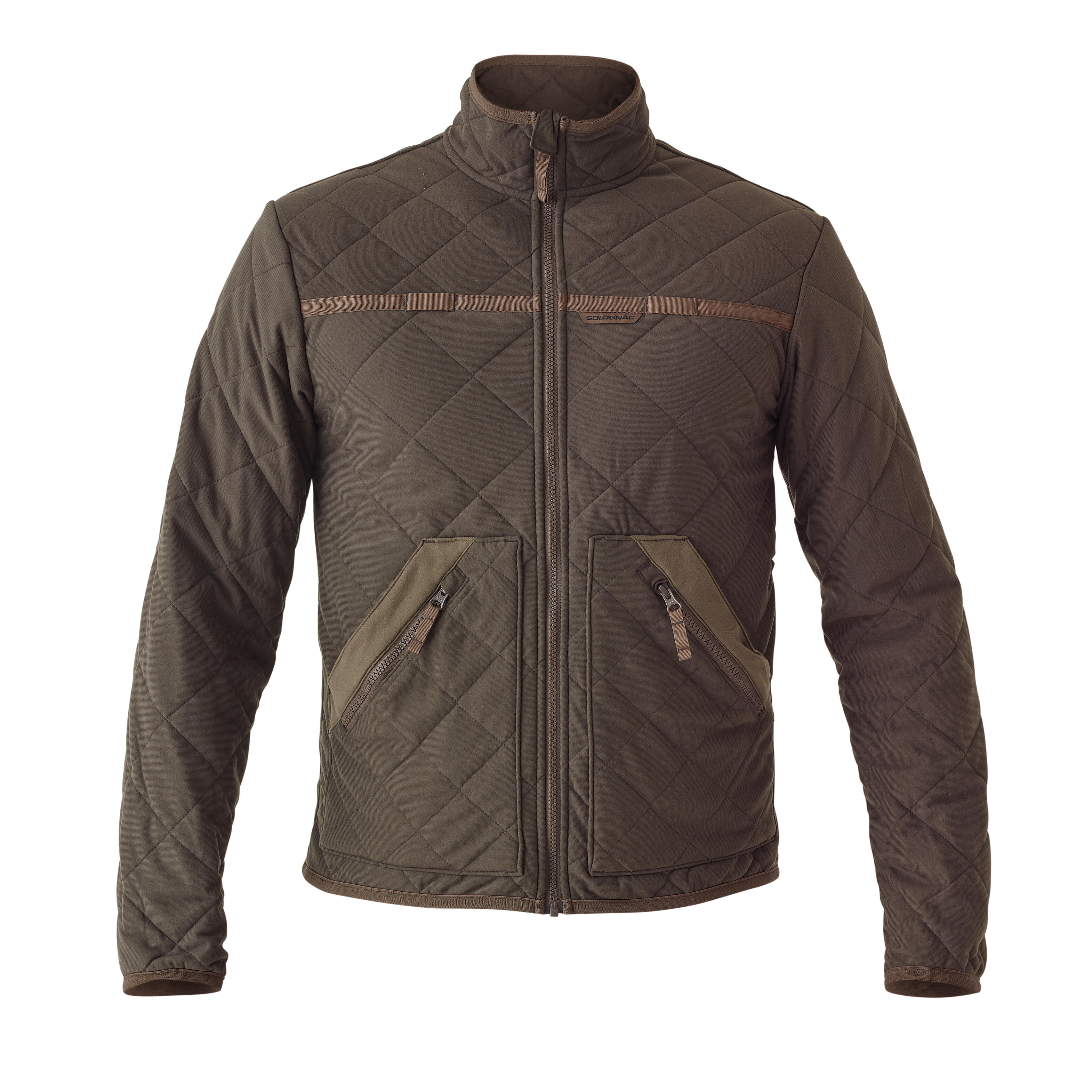 Silent Padded Jacket - 500 Brown - SOLOGNAC