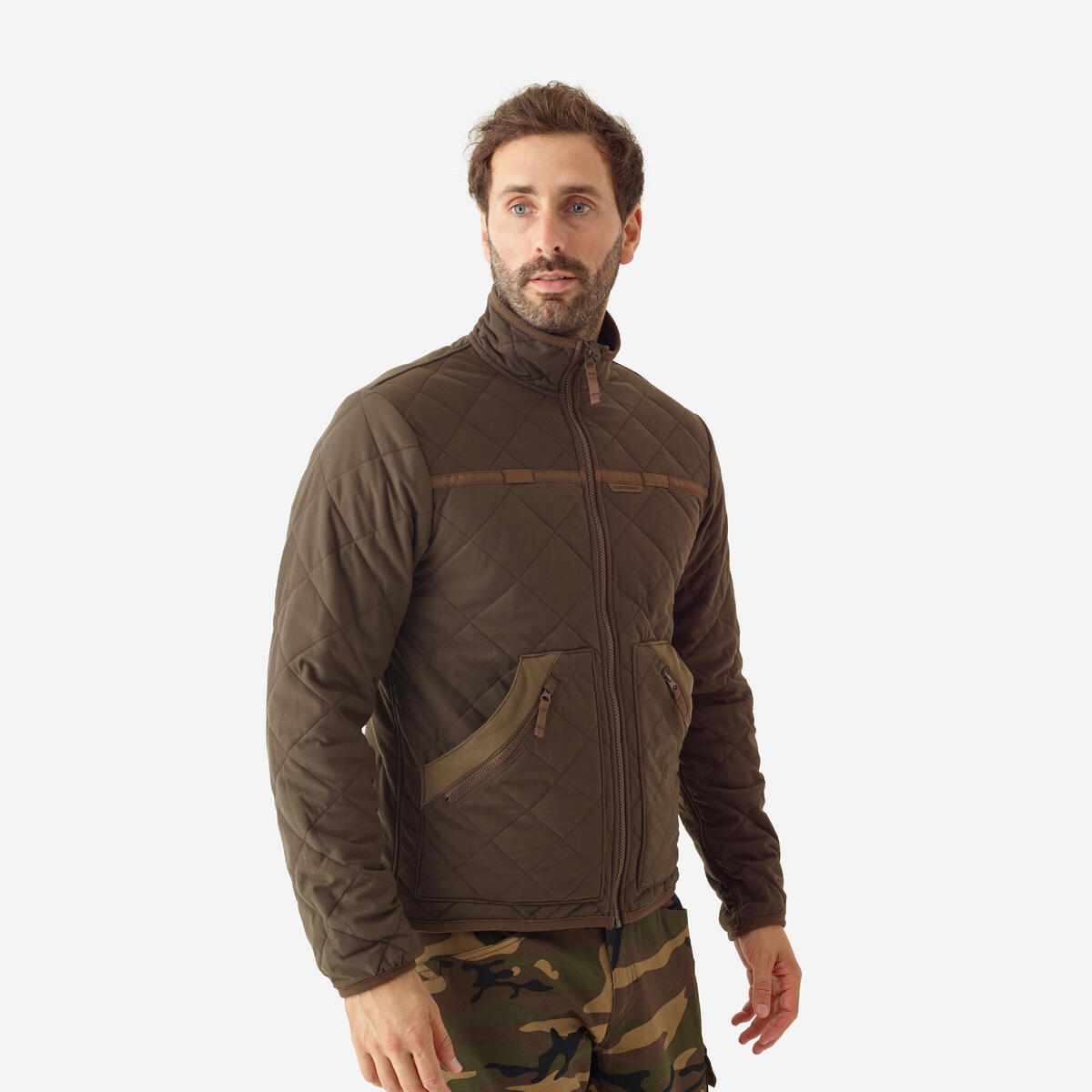 Veste matelassée silencieuse marron 500