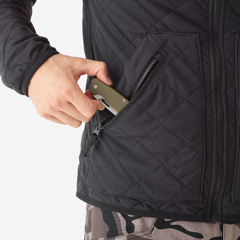 Veste matelassée silencieuse noire 500