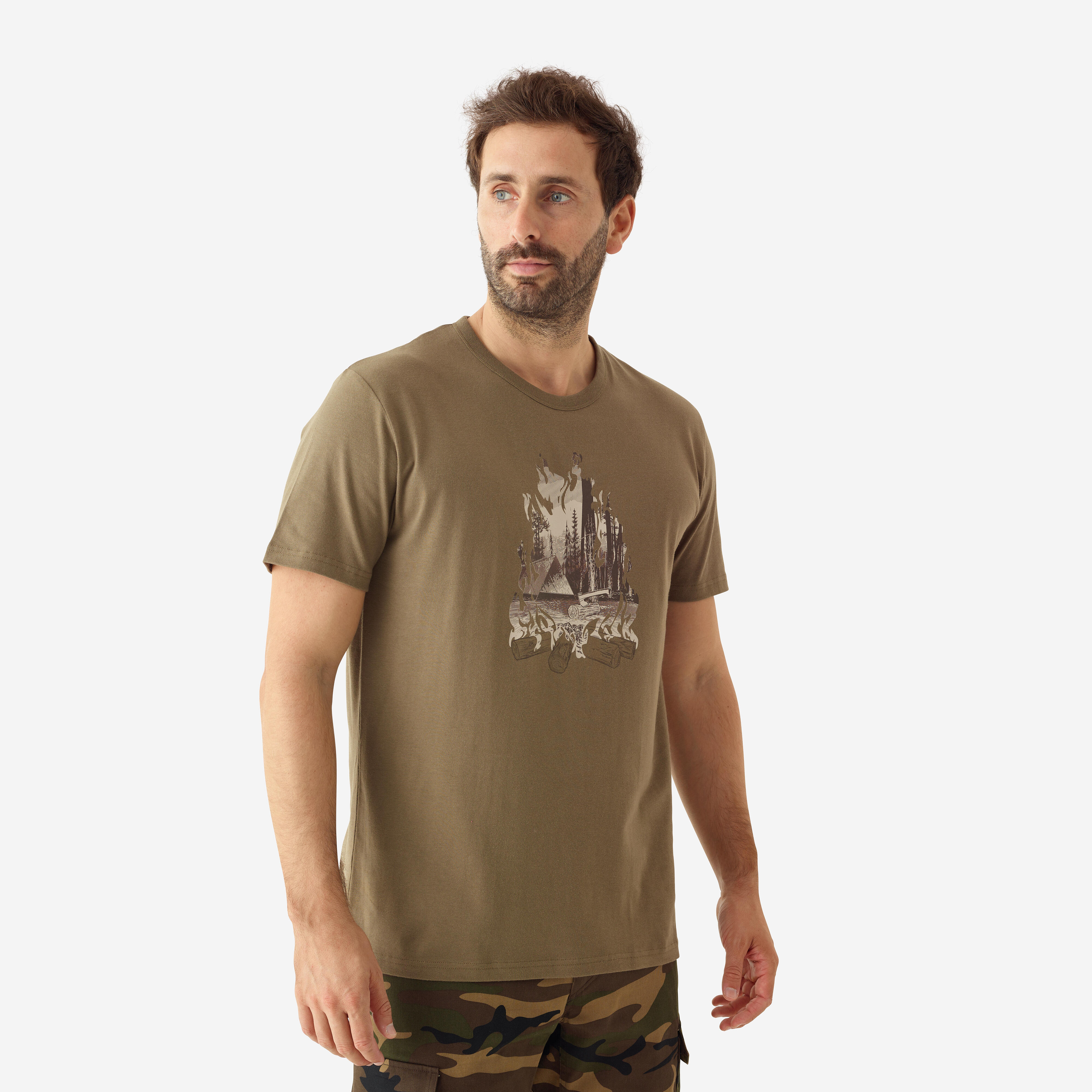 T shirt en coton 100 bushcraft SOLOGNAC
