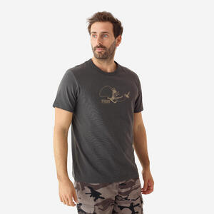 Camiseta Manga Corta Hombre Solognac 100 Yukon Algodón