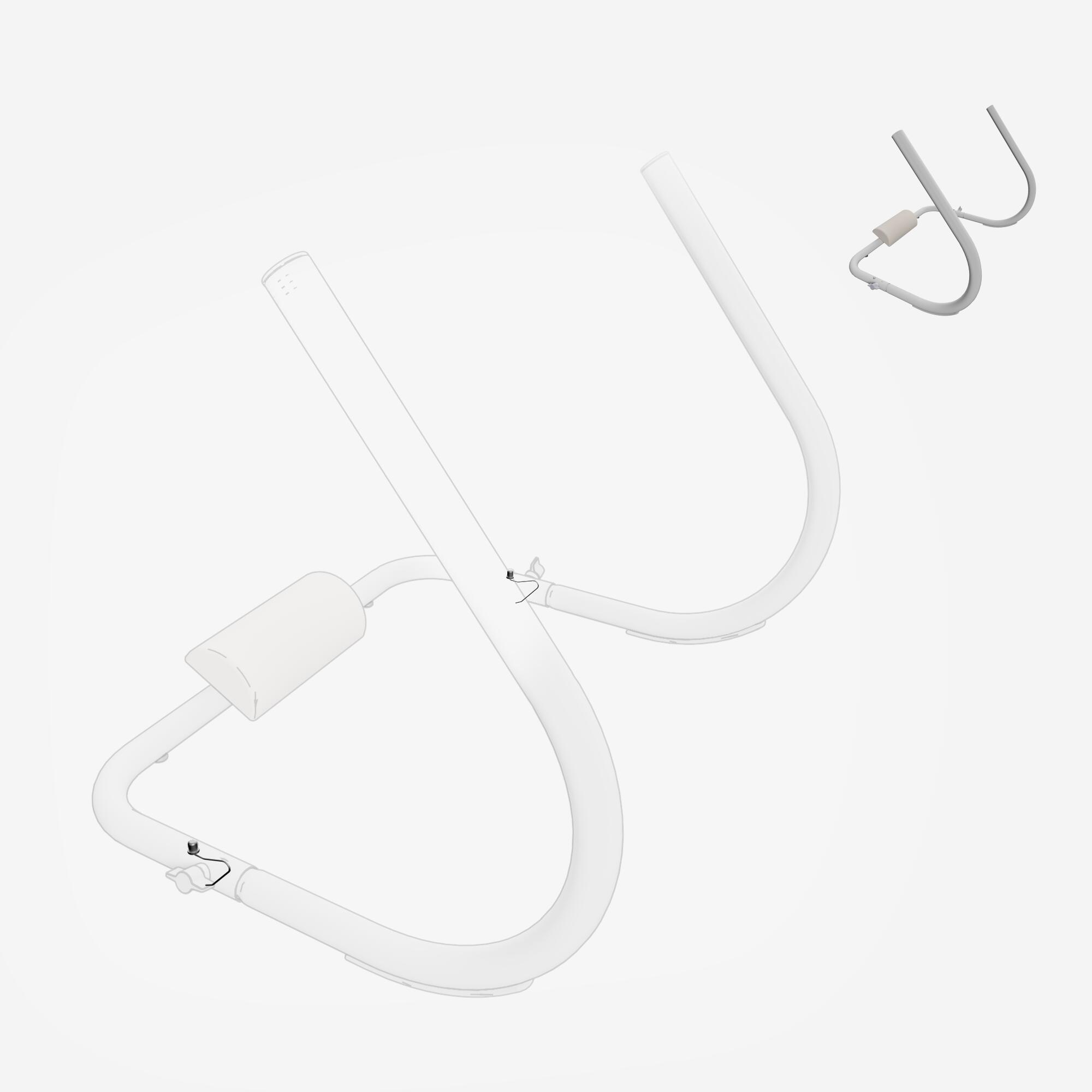 Goupille pushpin * 2, pièce détachée appareil à abdominaux, Crunch roller 3/4