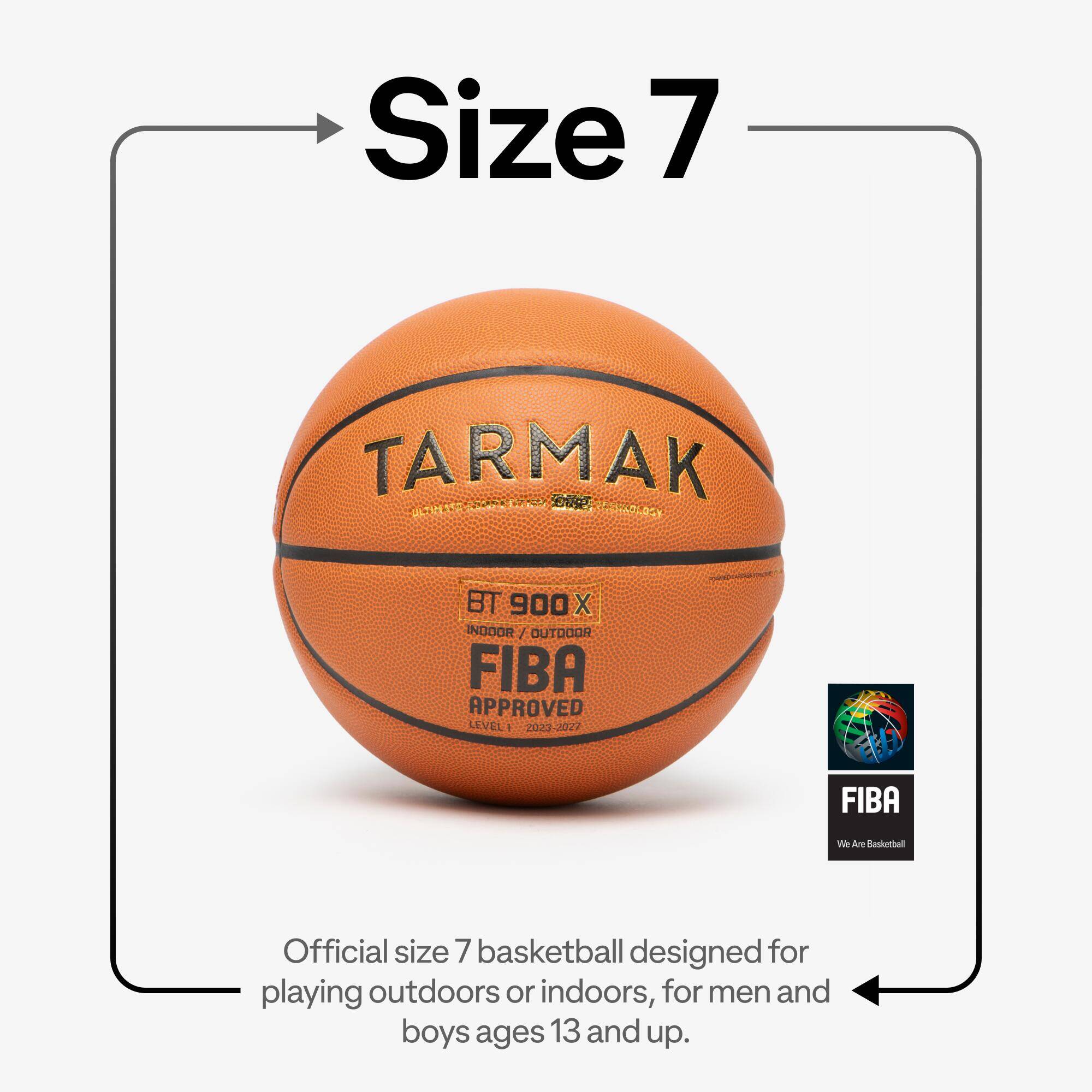 Size 7 Basketball FIBA Grip Pro BT900X - Brown -  2