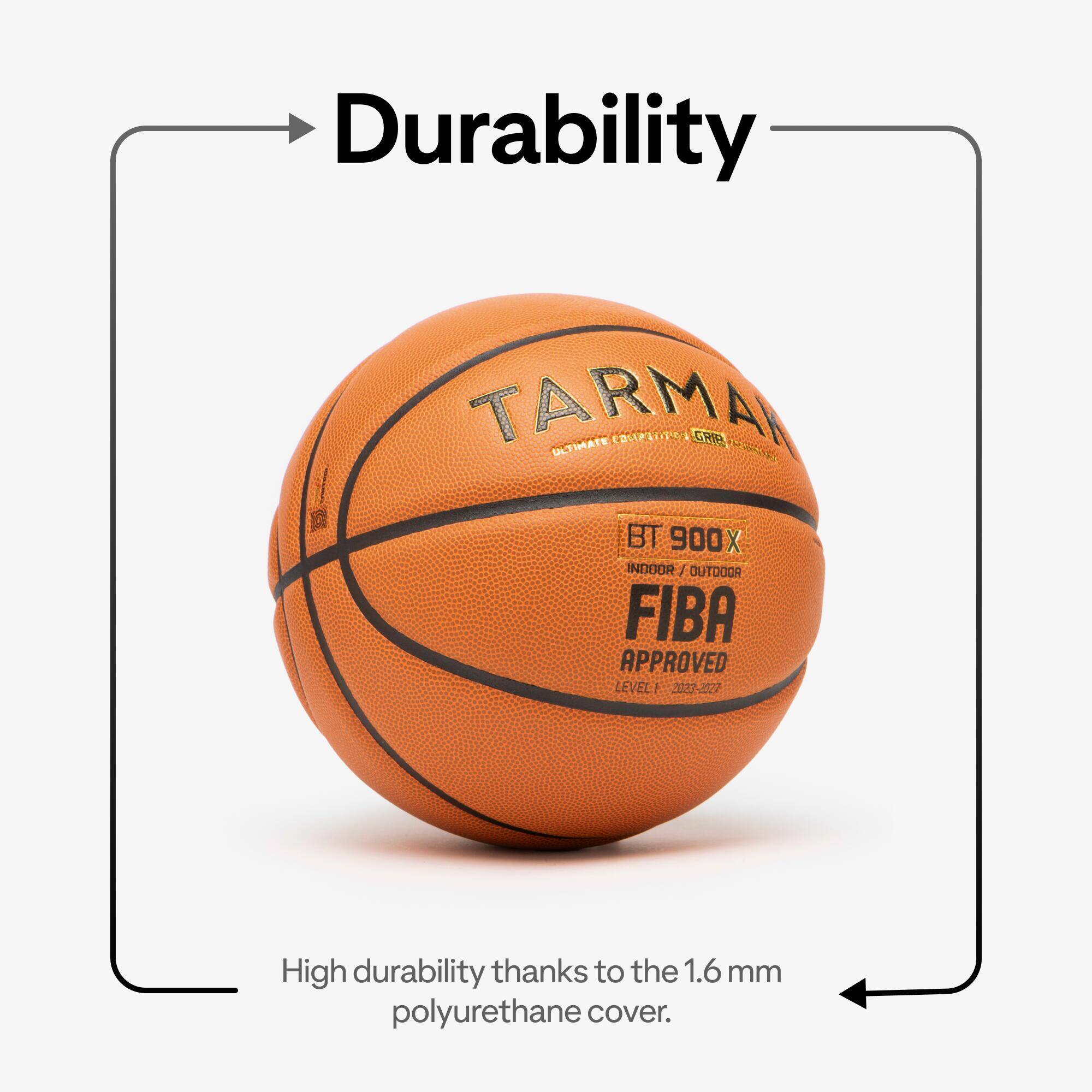 Size 7 Basketball FIBA Grip Pro BT900X - Brown -  5