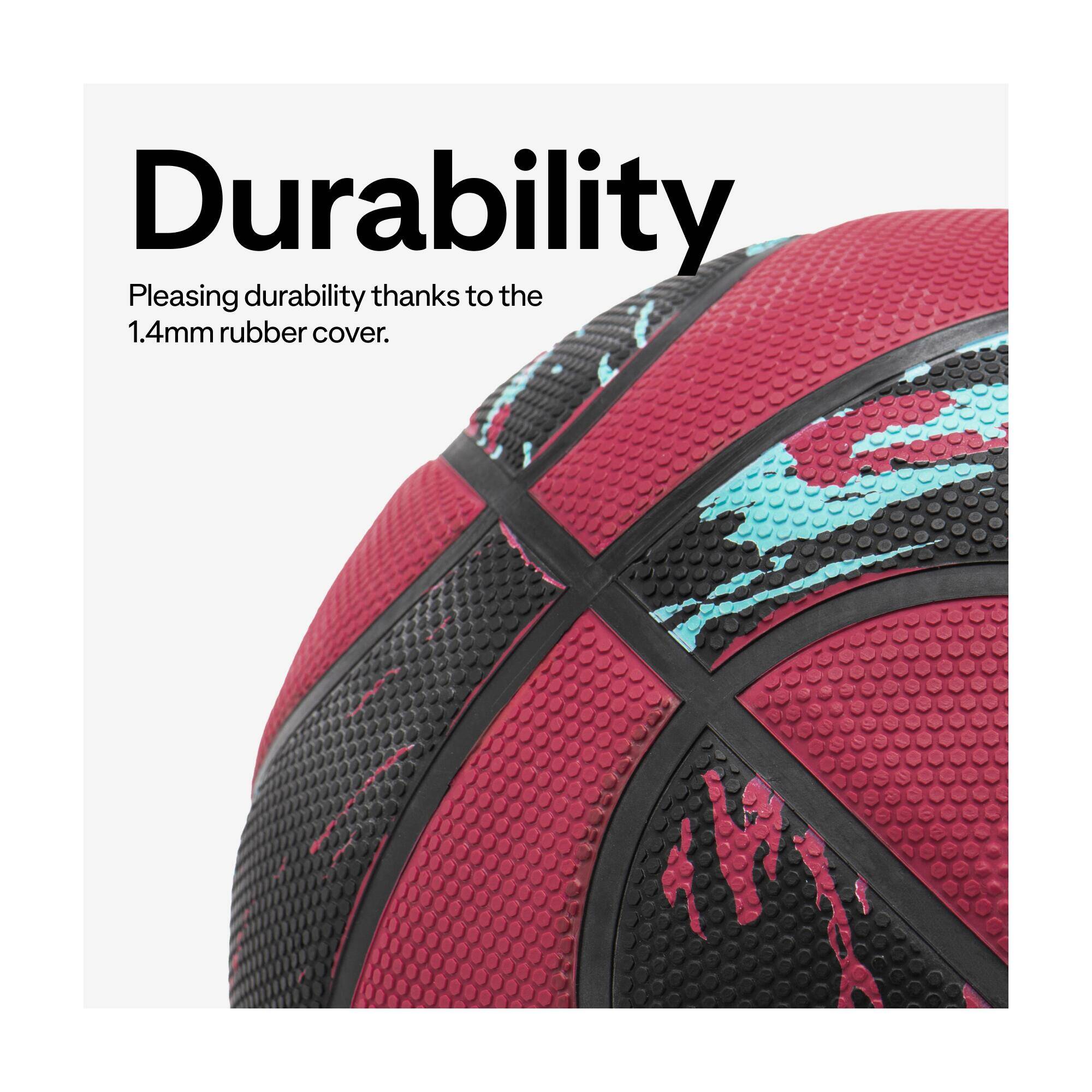 Size 5 Basketball R500 - Pink/Black -  5