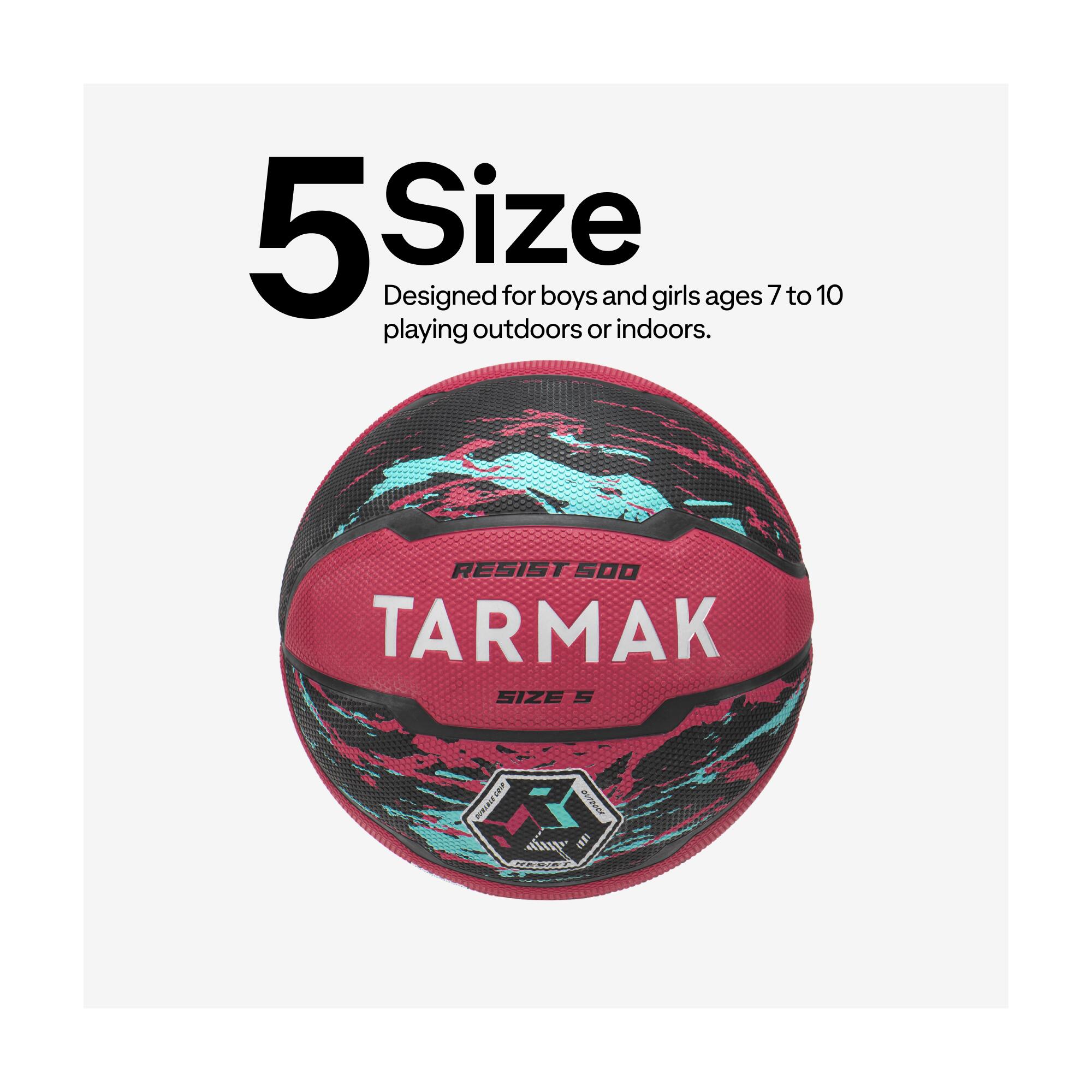 Size 5 Basketball R500 - Pink/Black