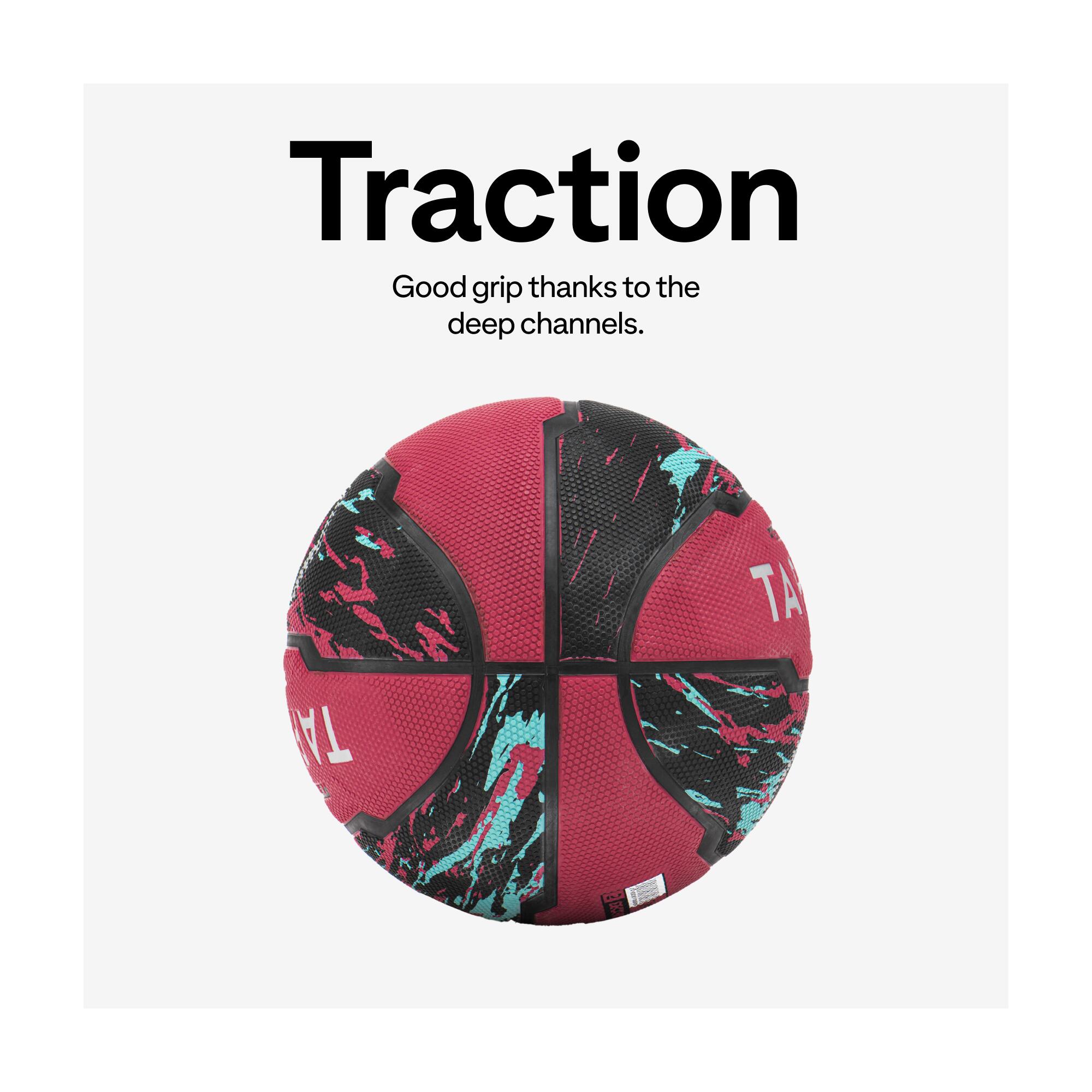 Size 5 Basketball R500 - Pink/Black