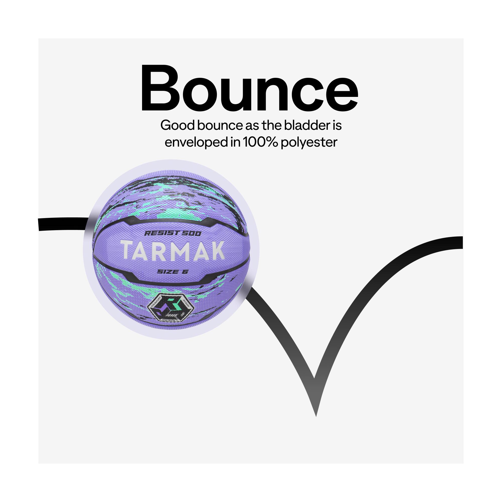 Size 6 Basketball R500 - Mauve/Turquoise