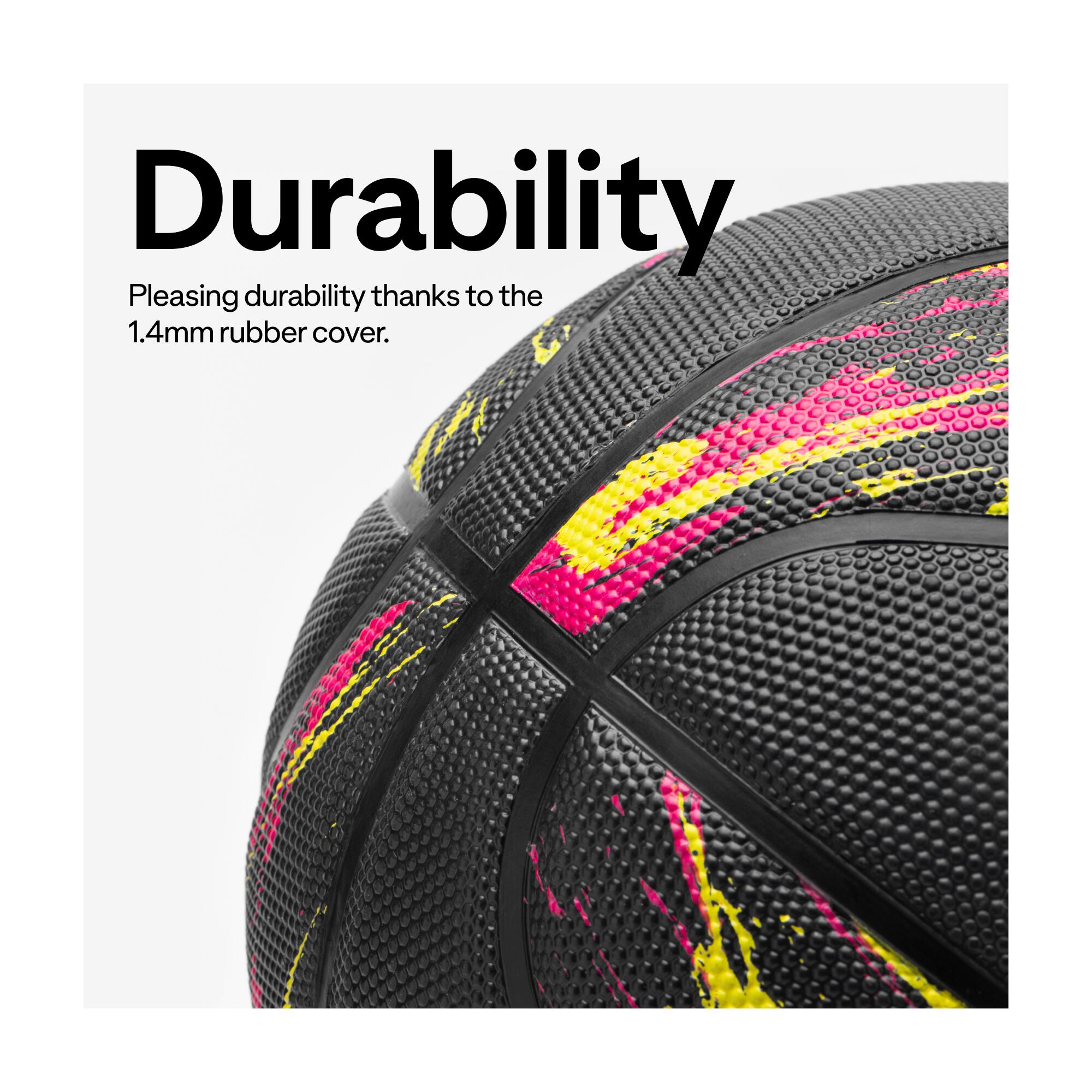 Size 7 Basketball R500 - Red/Yellow