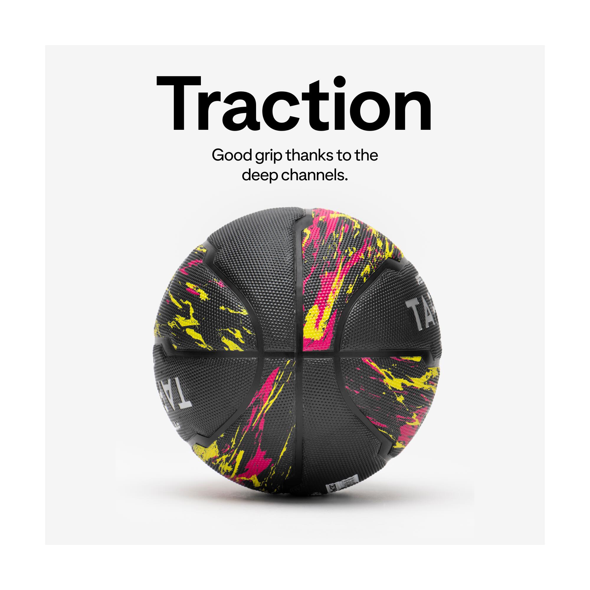 Size 7 Basketball R500 - Red/Yellow