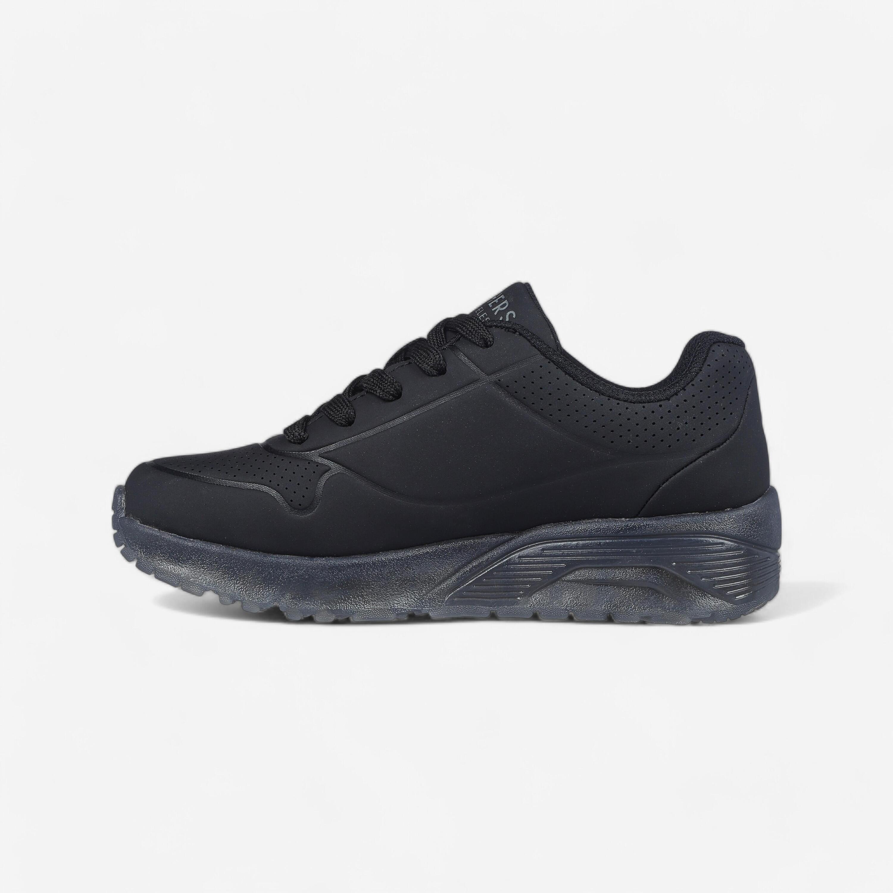 SKECHERS Kids' Comfortable Rip-Tab Trainers Uno Ice - Black