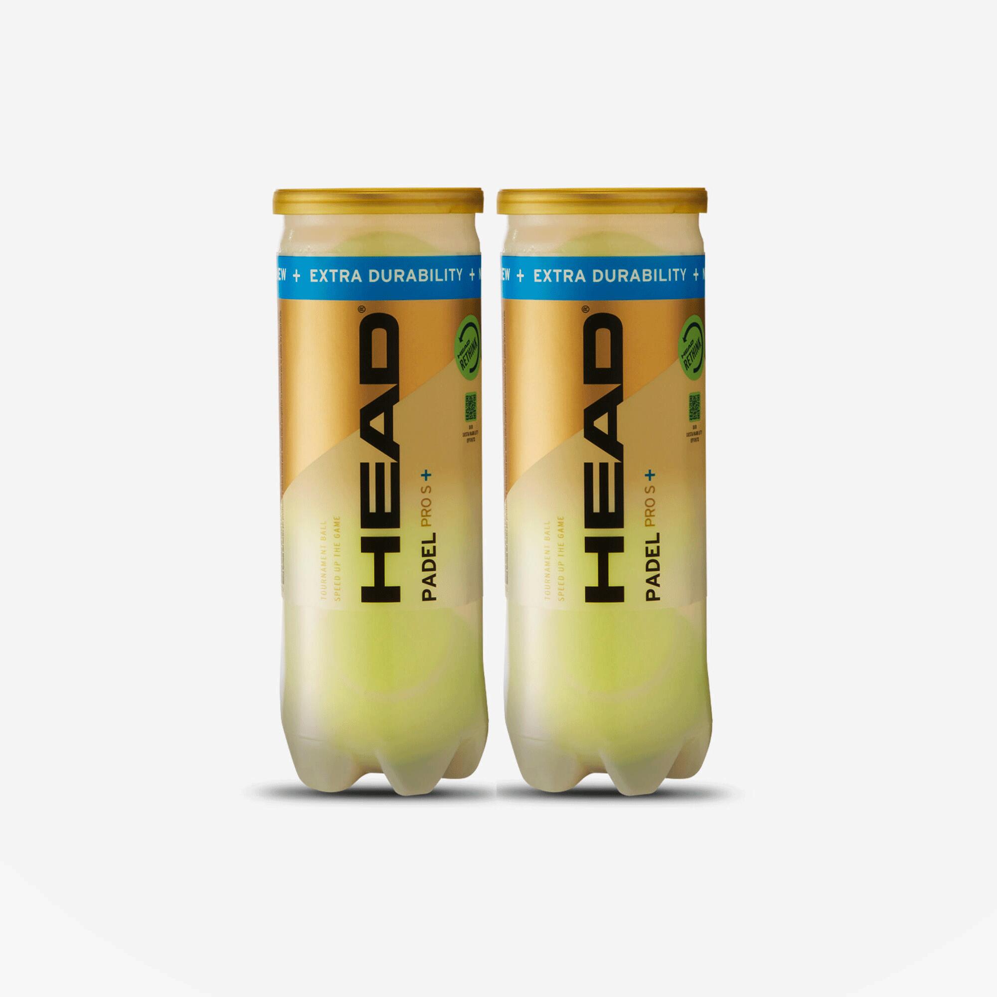 HEAD Padelbälle mit Druck 3er-Dose - Head Padel Pro S+ 