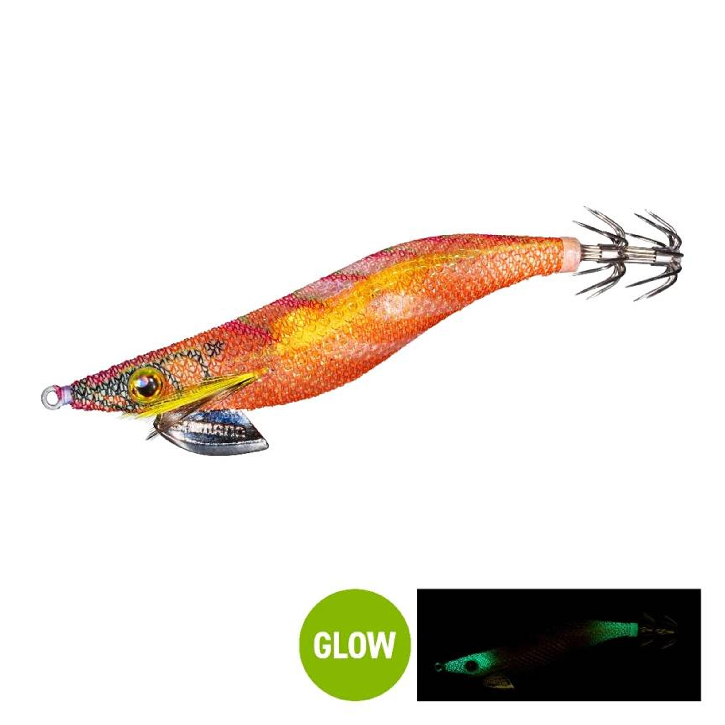 SHIMANO Squid jig voor zeekat/pijlinktvis Sephia Clinch FlashBoost ratel 3.0 oranje glow