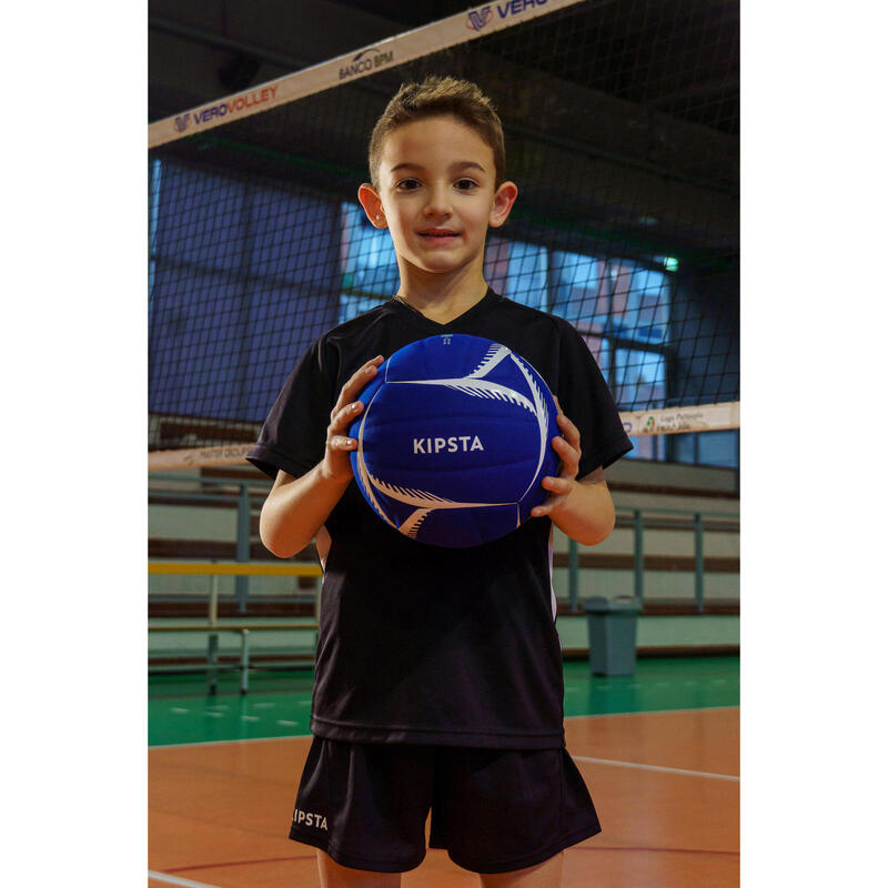 MAILLOT DE VOLLEY-BALL V100 FILLE NOIR