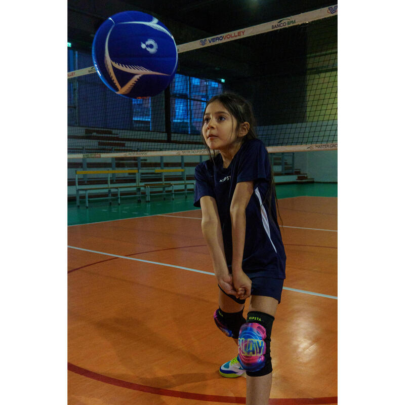 Tricou volei V100 Bleumarin Copii