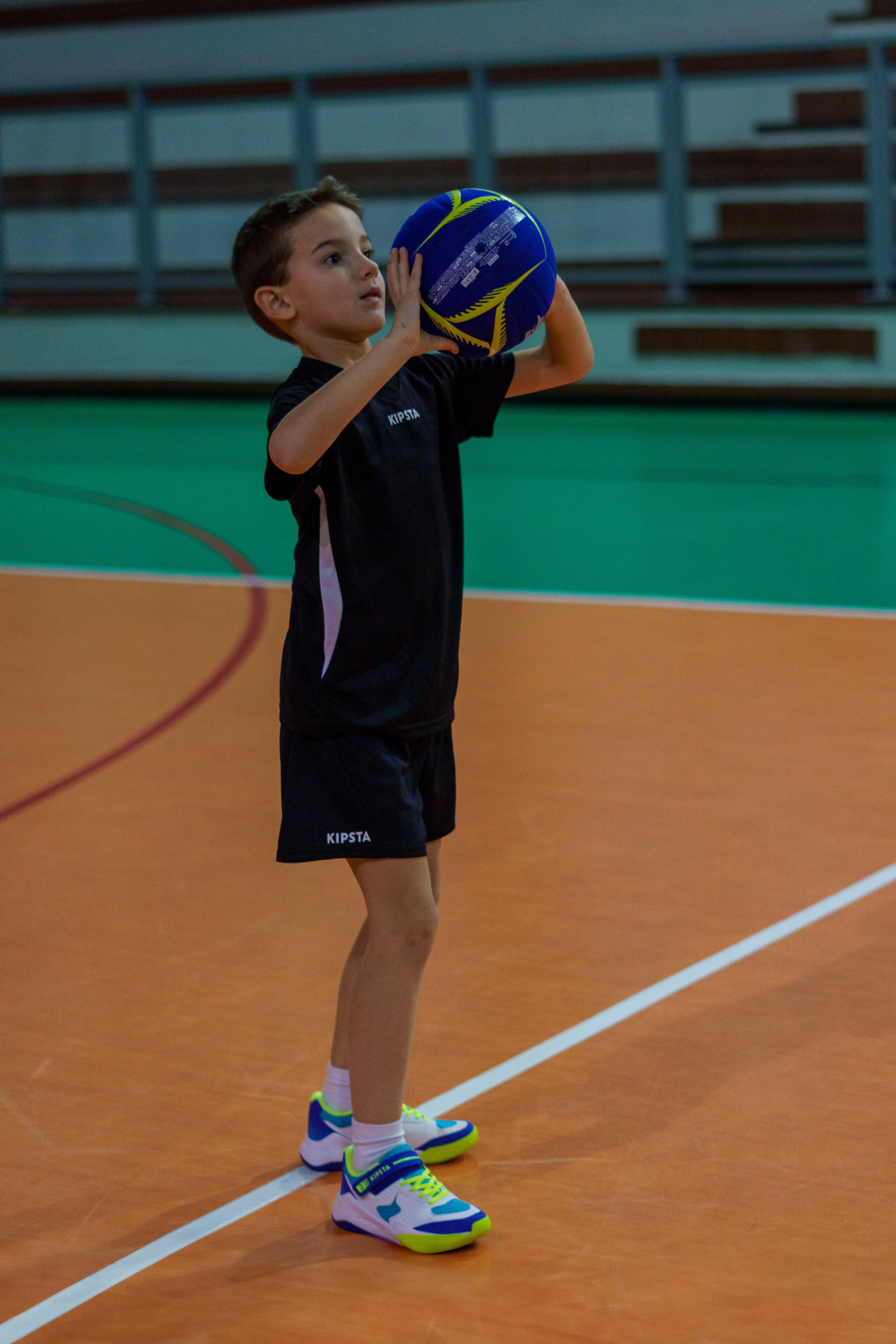 MAILLOT DE VOLLEY-BALL V100 FILLE NOIR 5/5