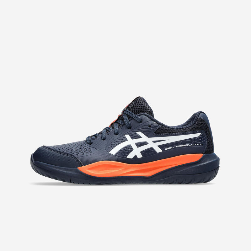 Încălțăminte tenis orice suprafață Asics Gel Resolution 9 Bleu-Portocaliu Copii