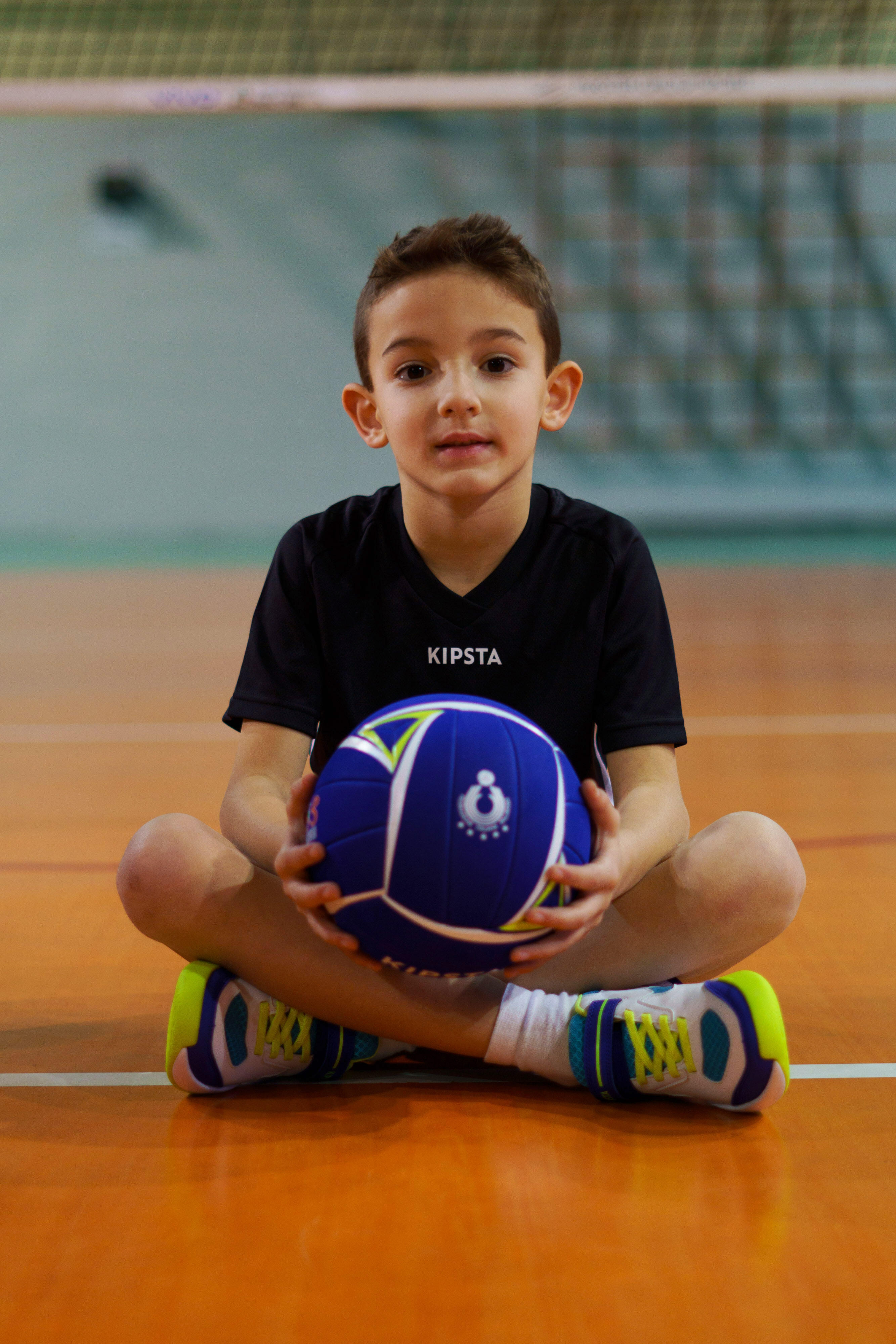 MAILLOT DE VOLLEY-BALL V100 FILLE NOIR 3/5