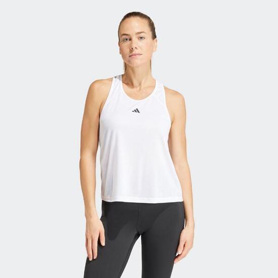 Débardeur fitness femme, blanc