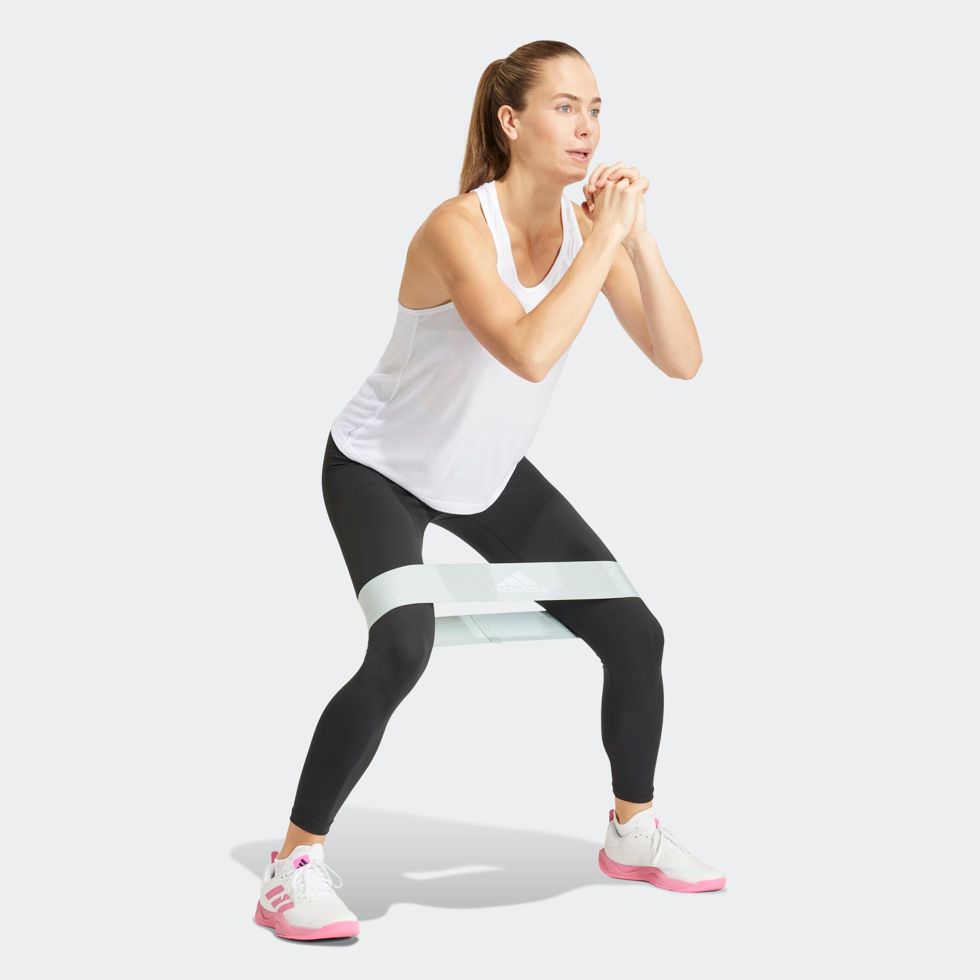 Canotta bianca ADIDAS donna palestra regular fit traspirante 2/6