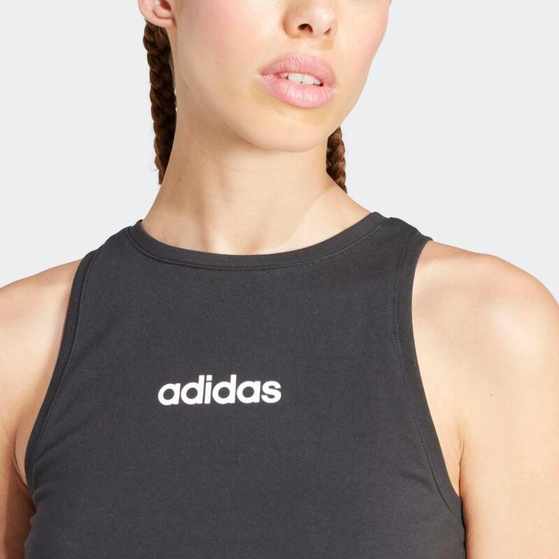 Débardeur en coton pour femme, noir