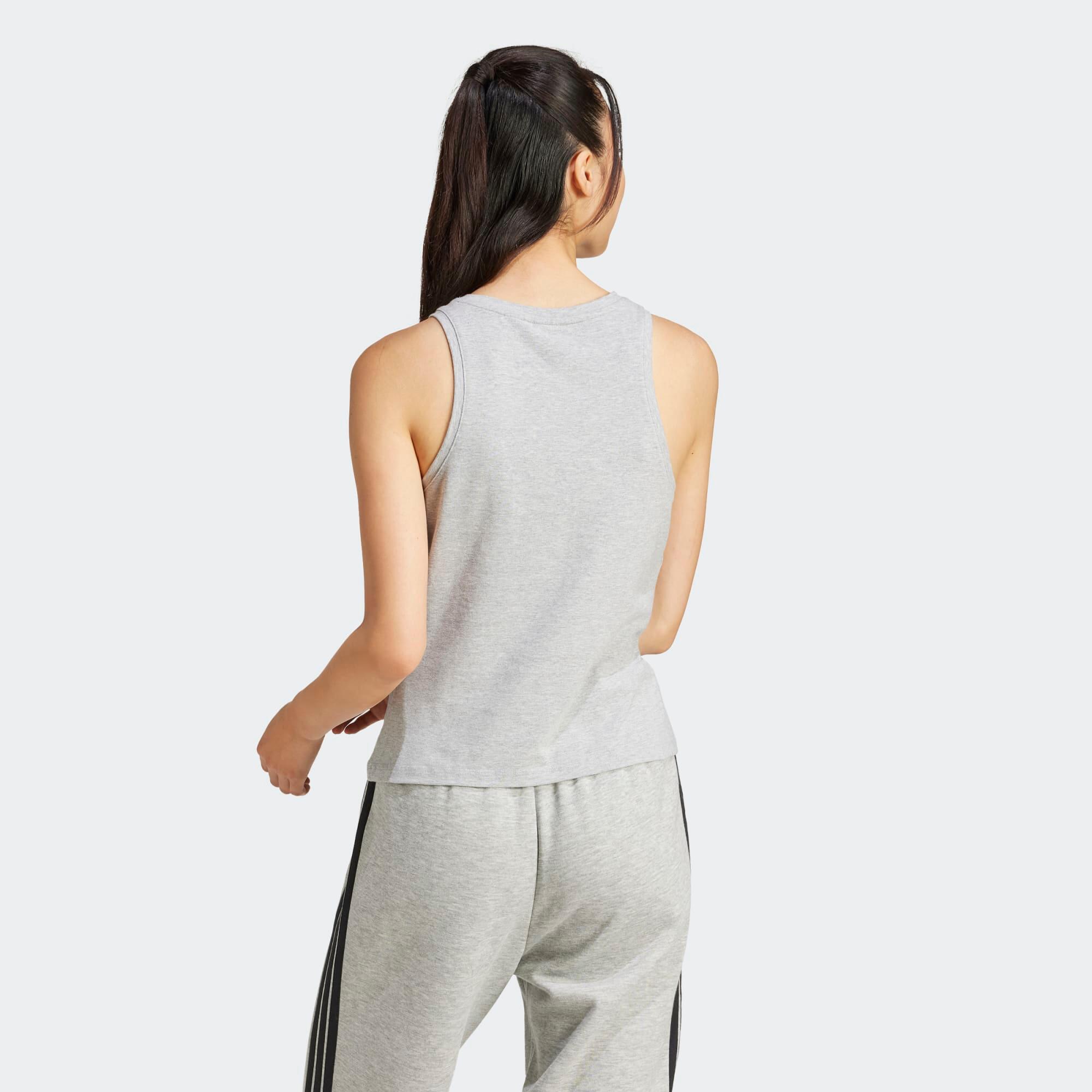 Camiseta Mujer Gris Algodón Sin Mangas 3/5