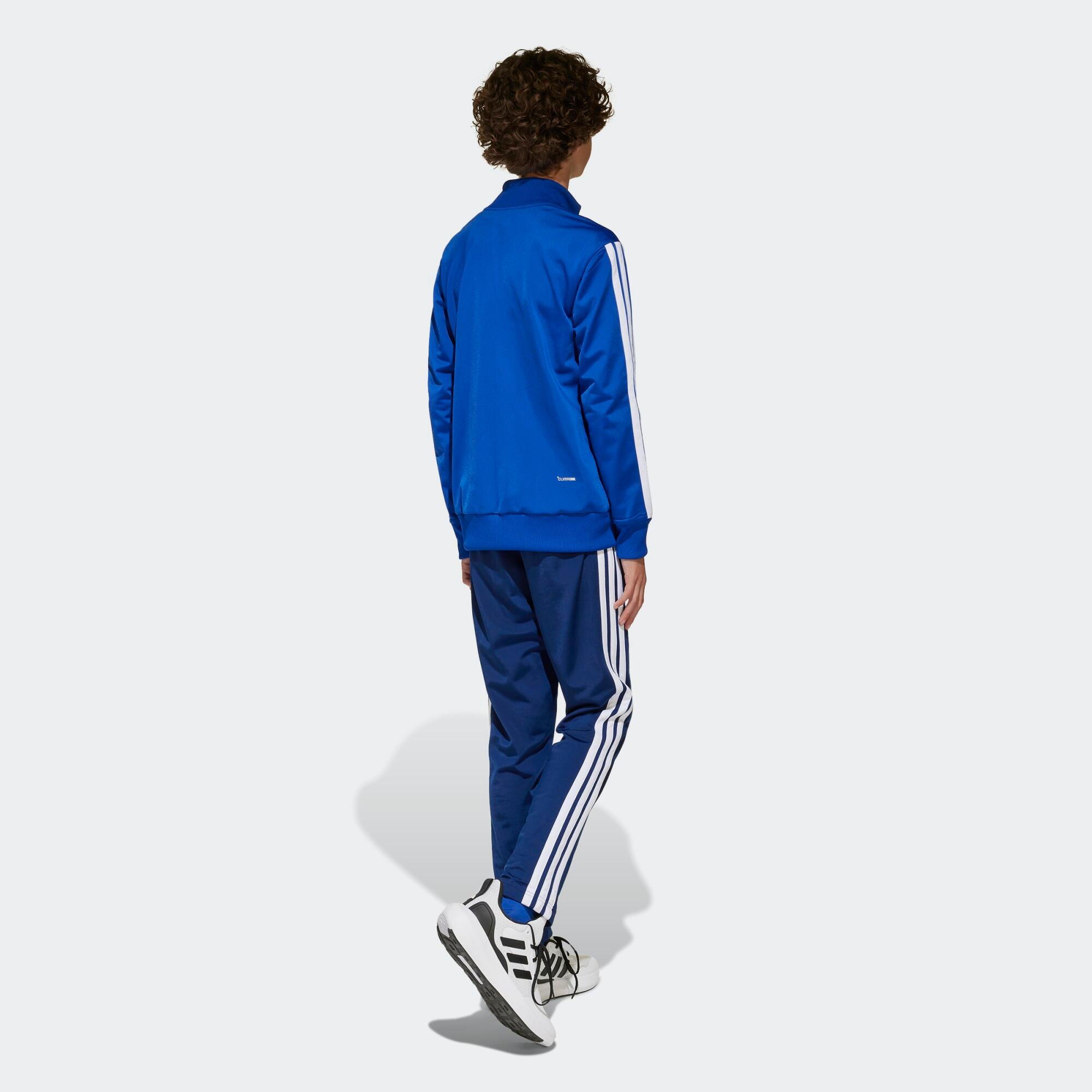 Tuta ADIDAS bambino ginnastica TIBERIO poliestere azzurro-bianco 4/7