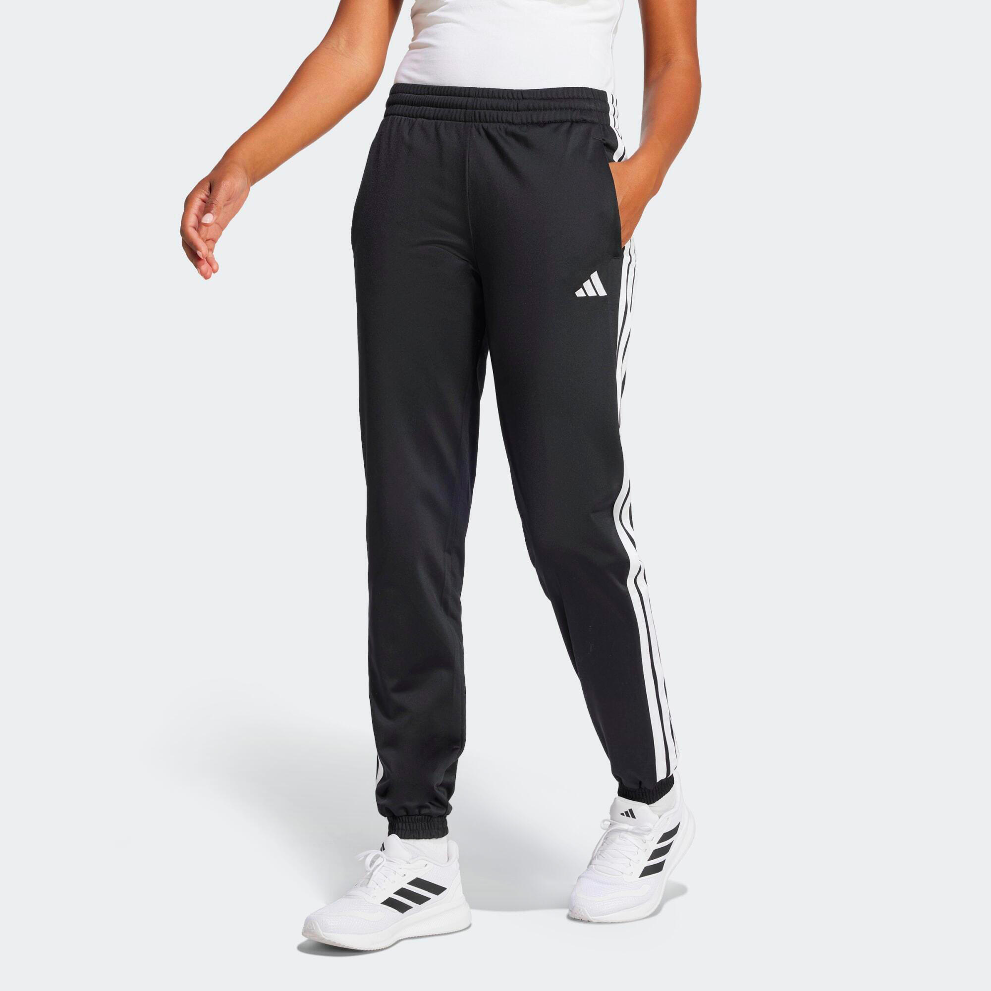 Pantalon din poliester ADIDAS Negru Damă