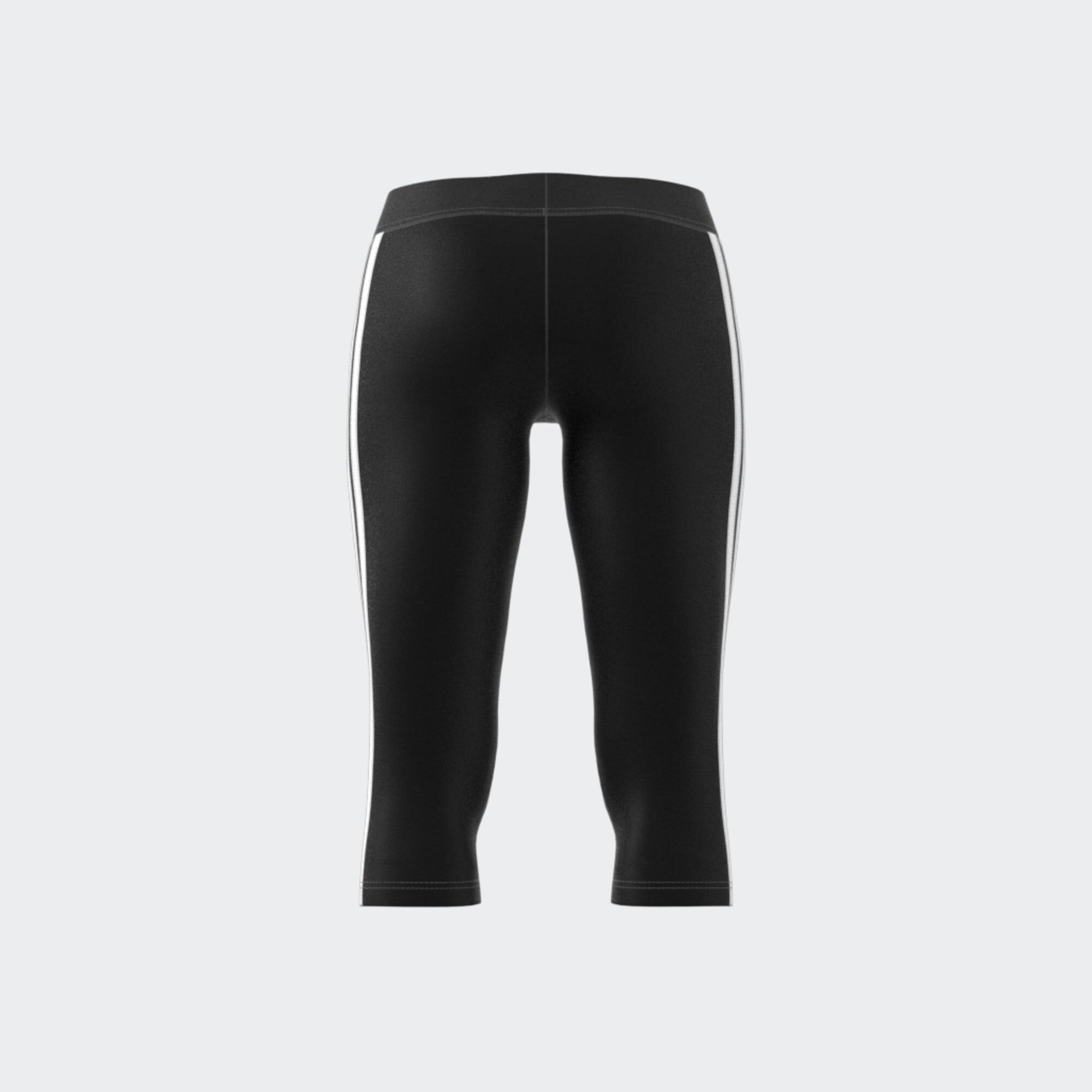 Women's Cotton Fitness Leggings - Black 5/8