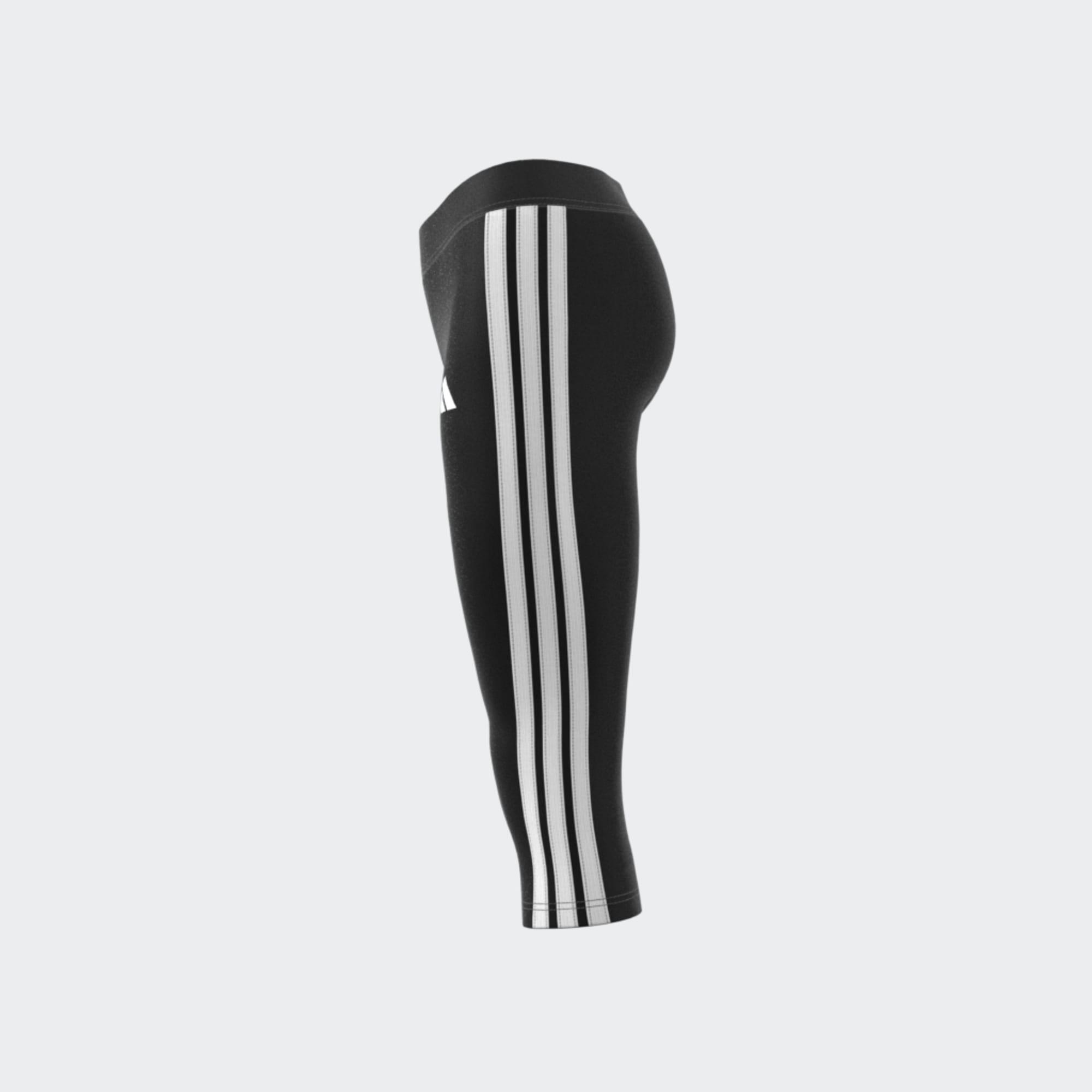 Women's Cotton Fitness Leggings - Black 3/8