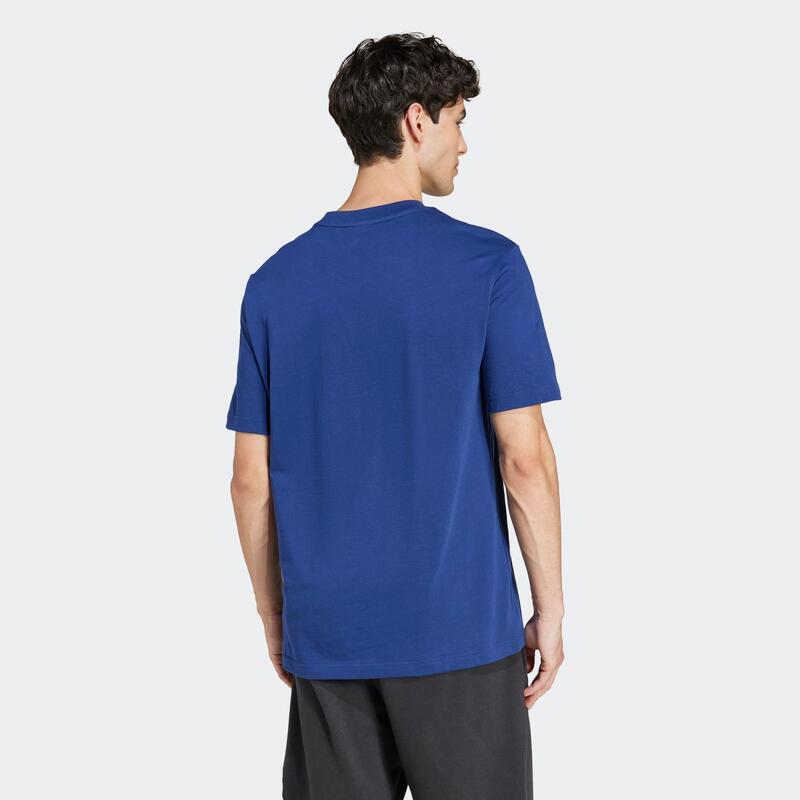 T-shirt de fitness en coton pour homme, bleu