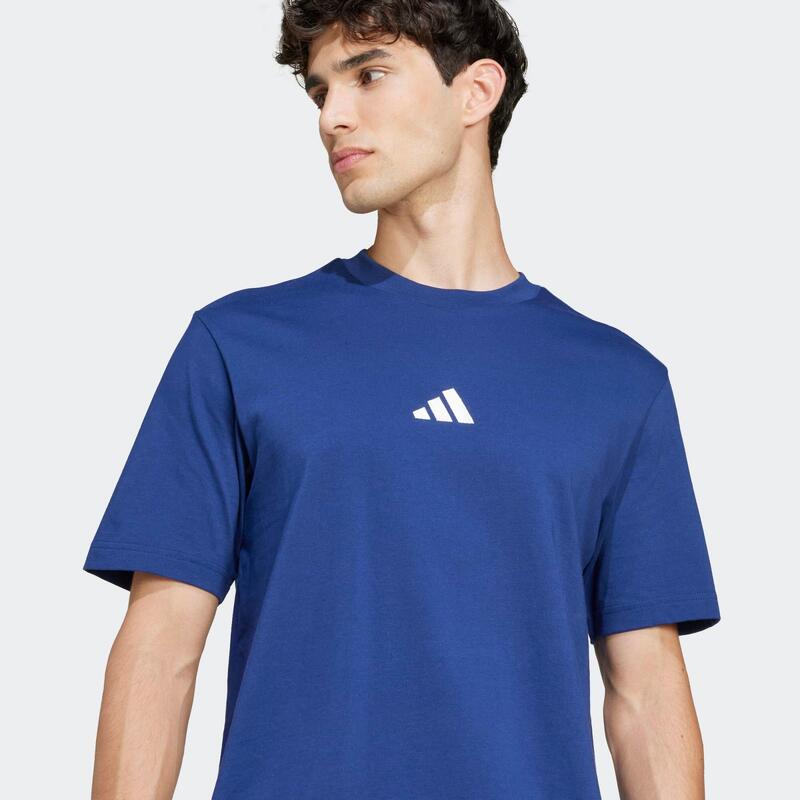 T-shirt de fitness en coton pour homme, bleu