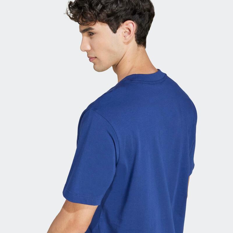 T-shirt de fitness en coton pour homme, bleu