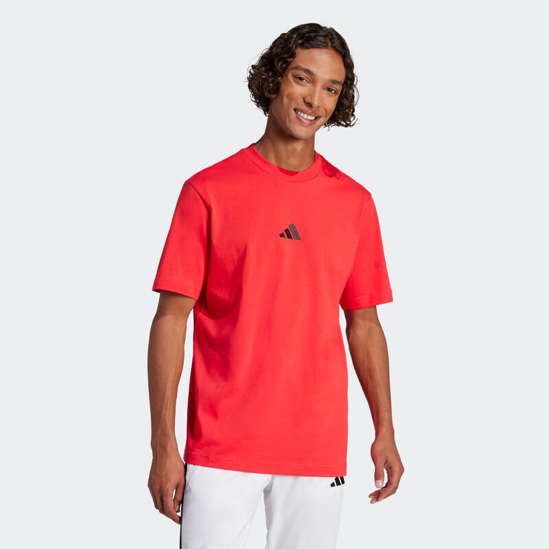 T-shirt de fitness homme, rouge