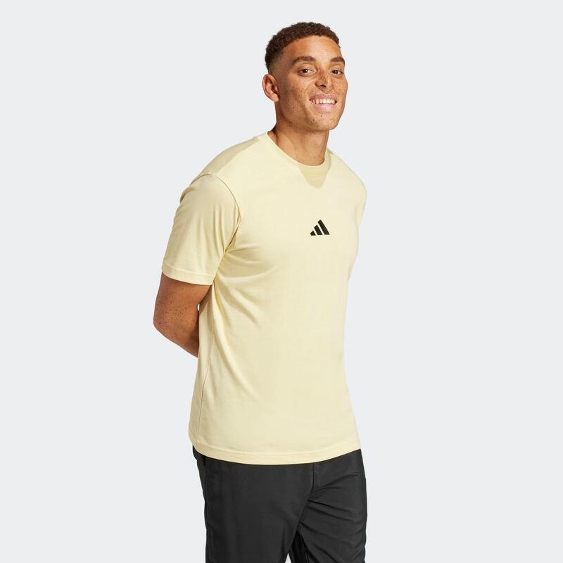 T-shirt de fitness homme, jaune