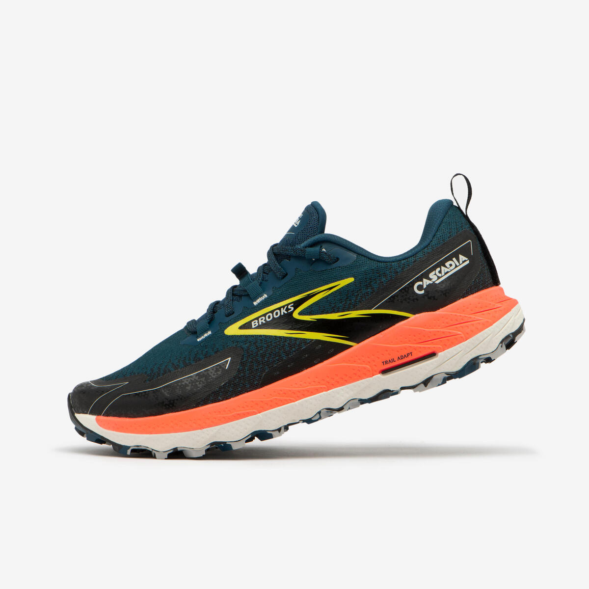 Chaussures de Trail Running Homme, Brooks Cascadia 18 Noir Orange