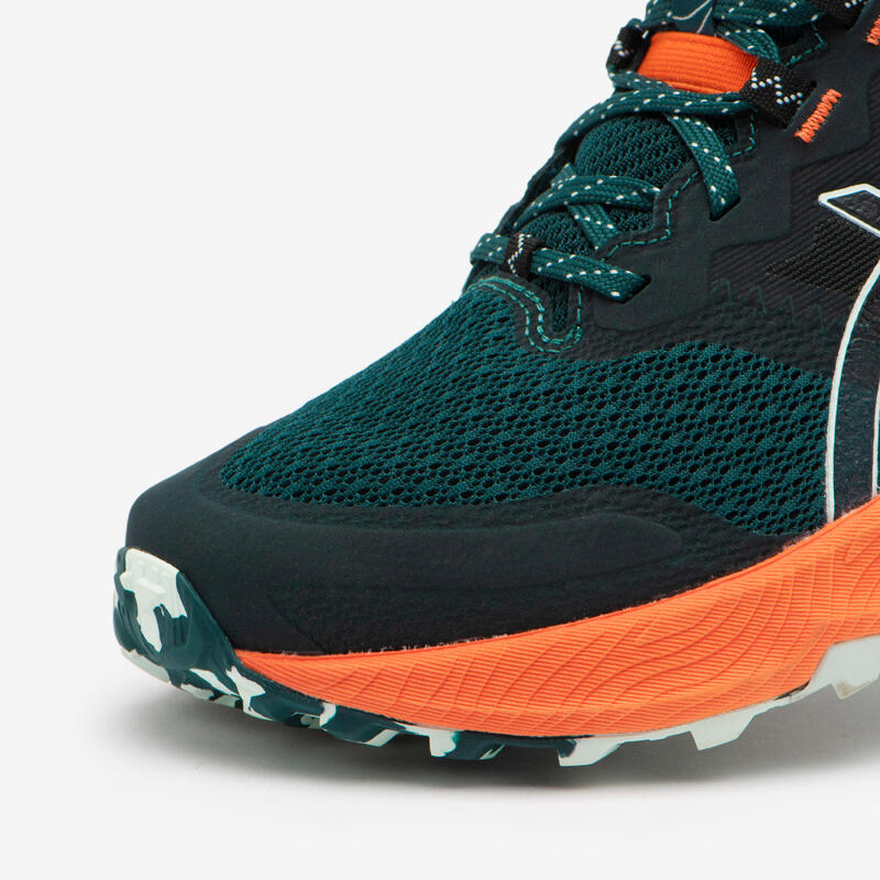 Chaussures de Trail Running Homme, Asics Trabuco Terra 2 Noir Vert Orange