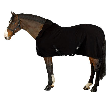 Polar Full Neck Stable Sheet + Neck Cover for Horse or Pony - Black