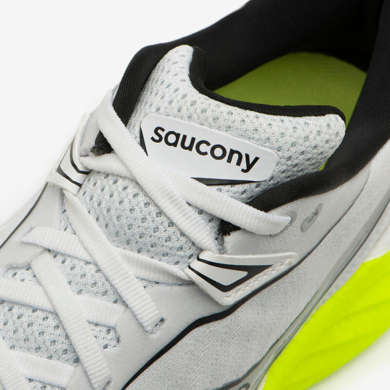 Chaussures de Running Homme, Saucony Triumph 22 Blanche Jaune