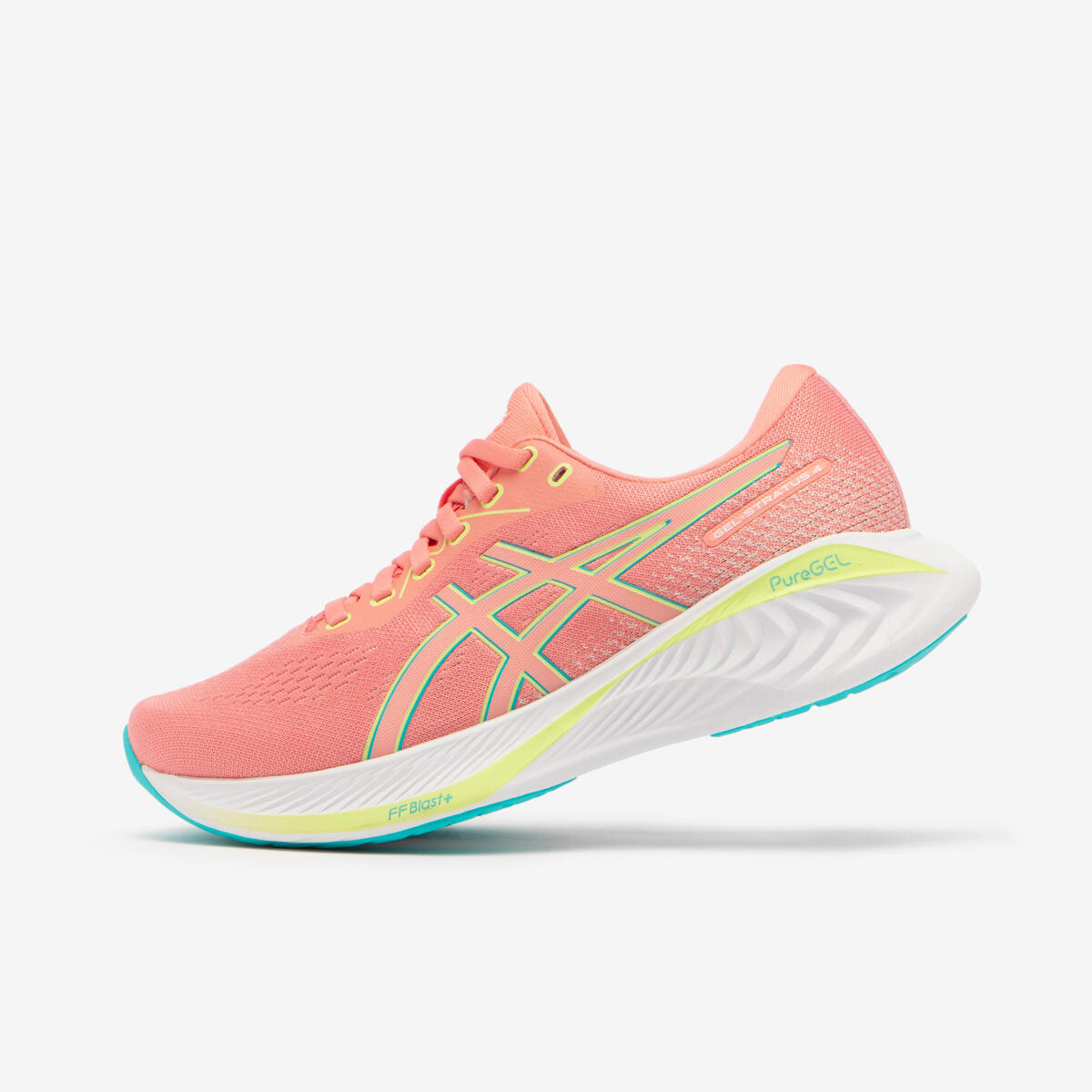 CHAUSSURES DE RUNNING FEMME ASICS GEL STRATUS KNIT 4 - GOYAVE/CITRON VERT