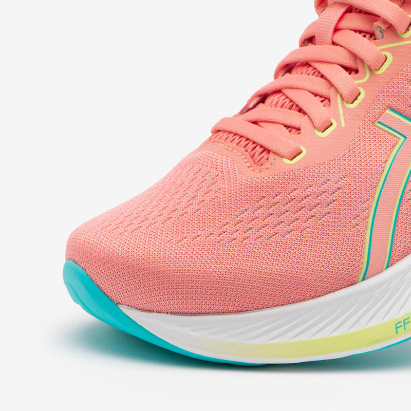 CHAUSSURES DE RUNNING FEMME ASICS GEL STRATUS KNIT 4 - GOYAVE/CITRON VERT 