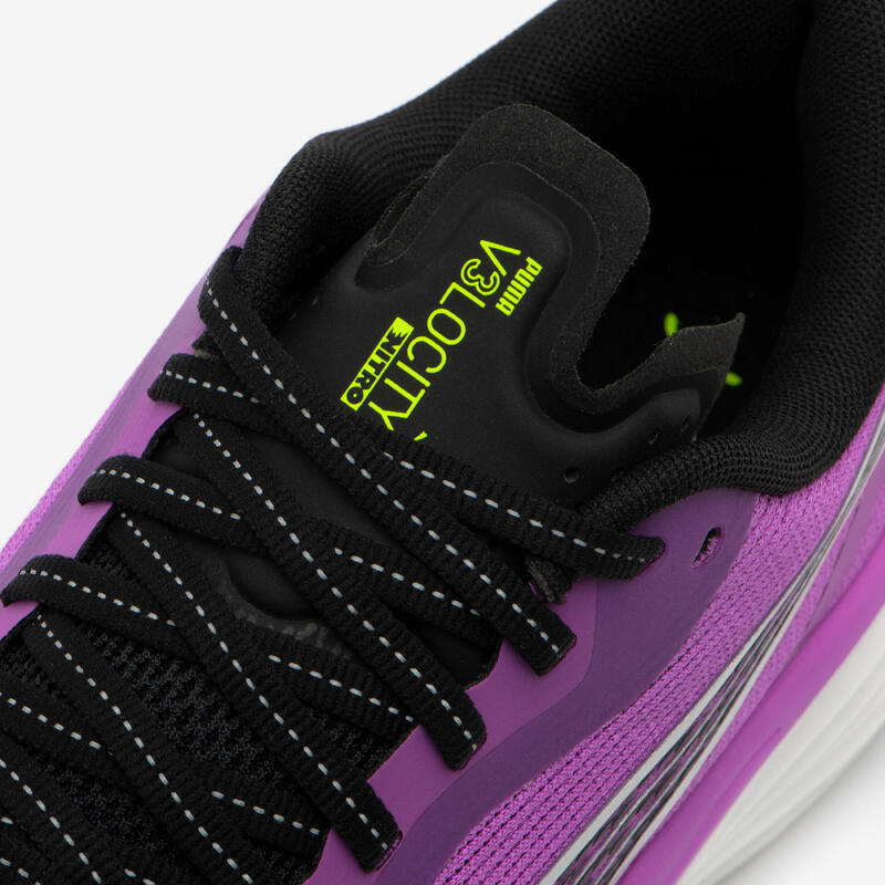 Chaussures de Running Femme, Puma Velocity Nitro 3 Violette Rose