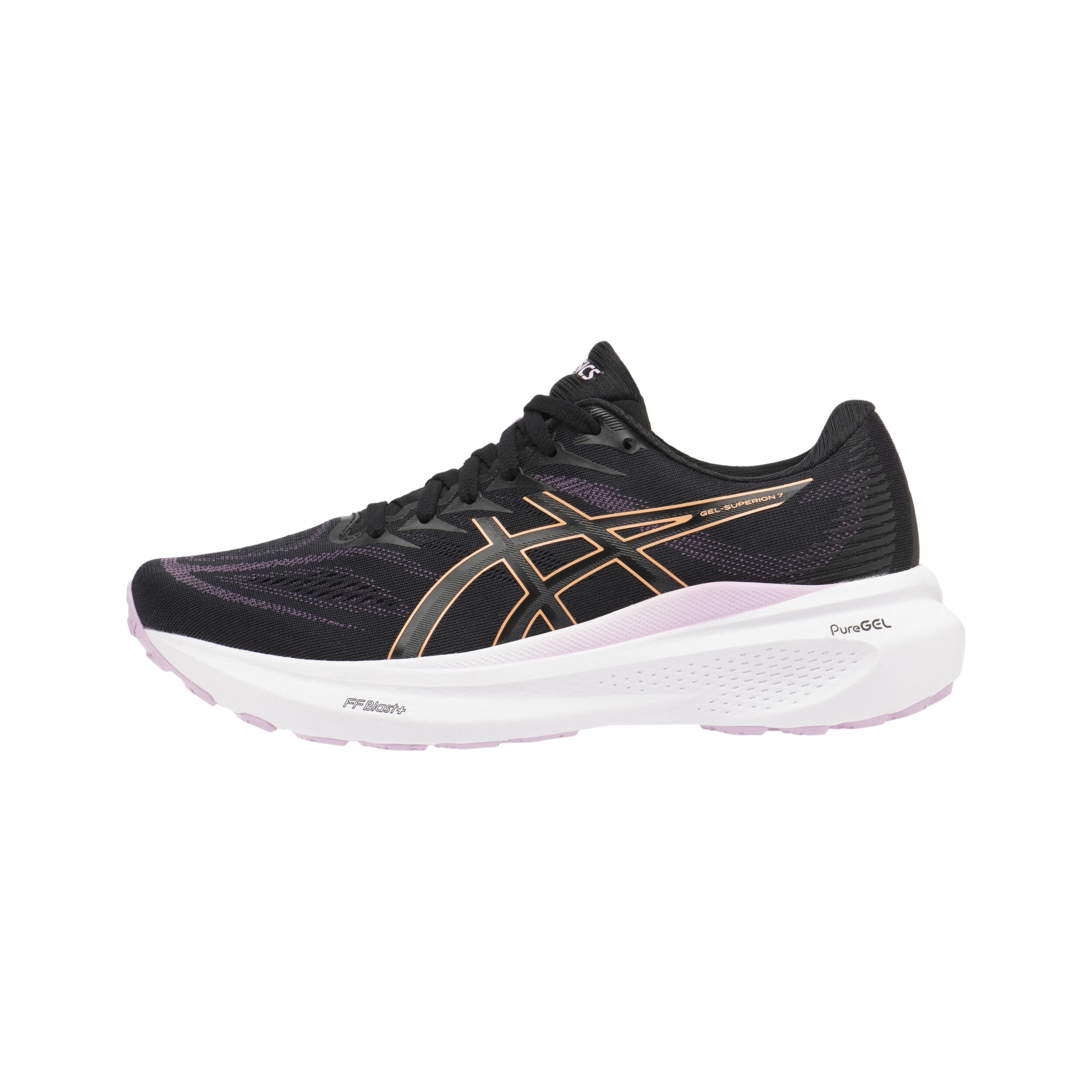 ZAPATILLAS RUNNING ASICS GEL SUPERION 7 MUJER - BLACK/MOJAVE 4/8