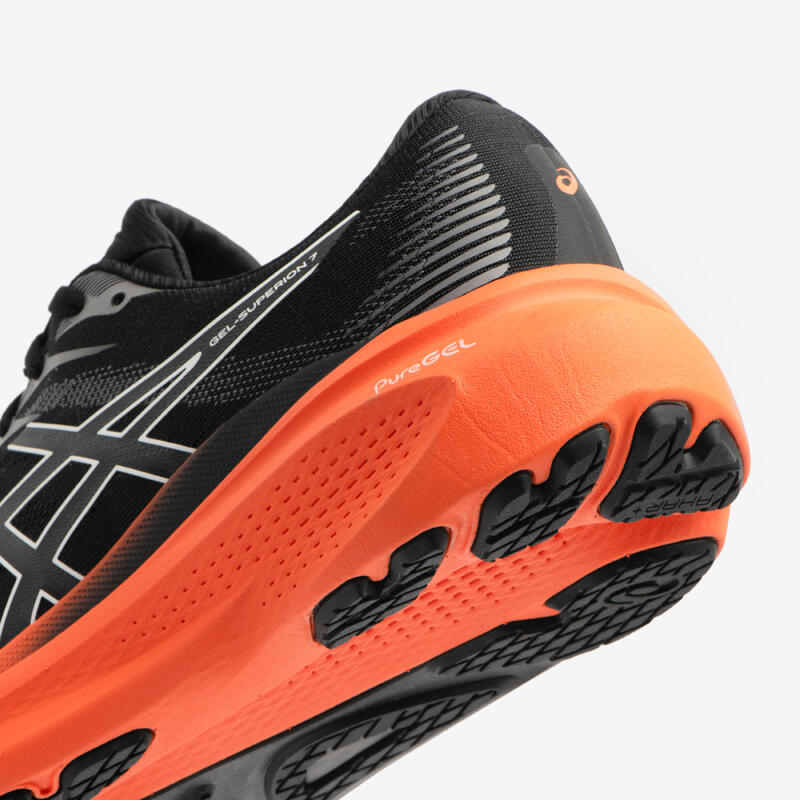 Erkek Koşu Ayakkabısı - Siyah/Turuncu - Asics Gel Superion 7