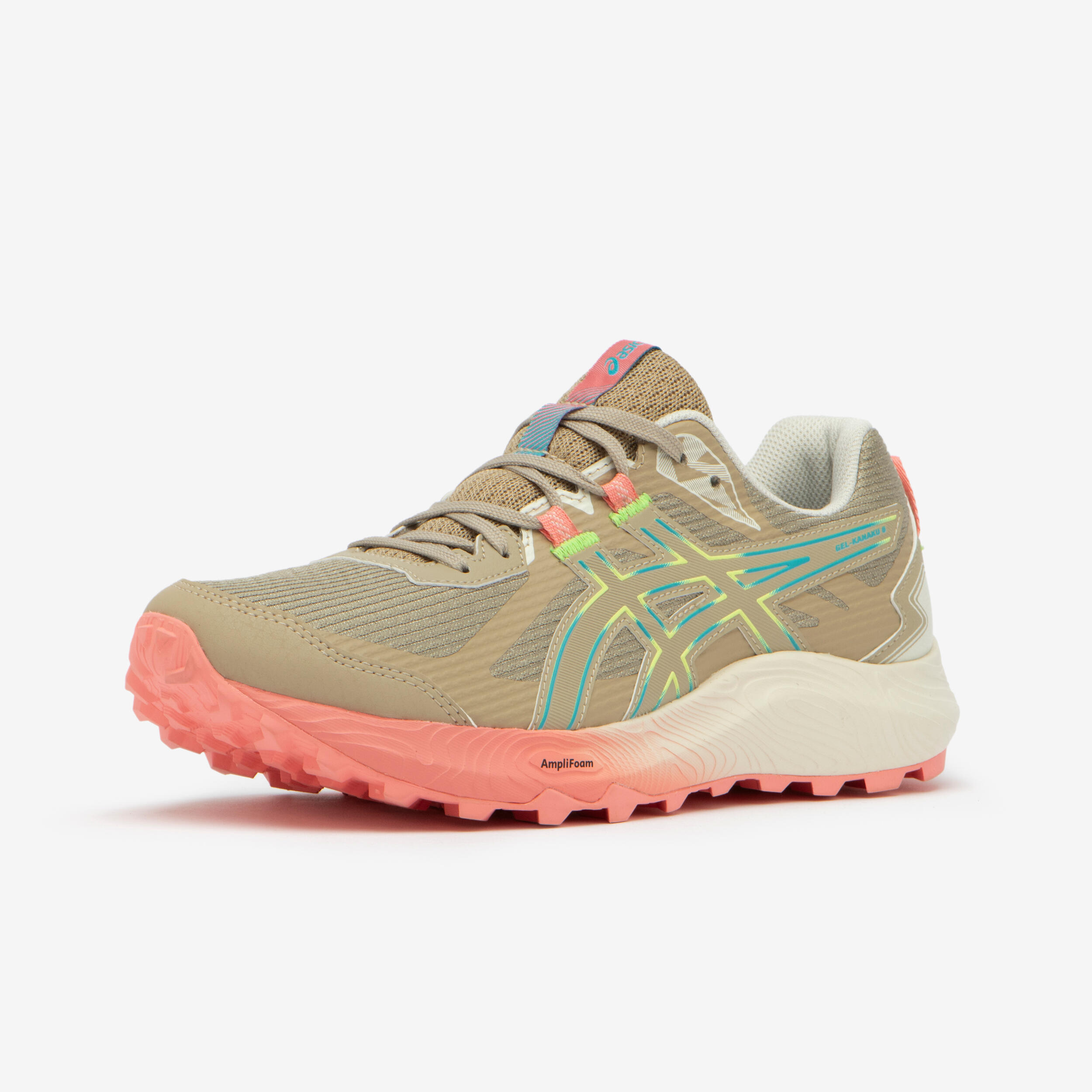 Women's Trail Running Shoes Asics Gel Kanaku 6 - Beige/Blue 2/7