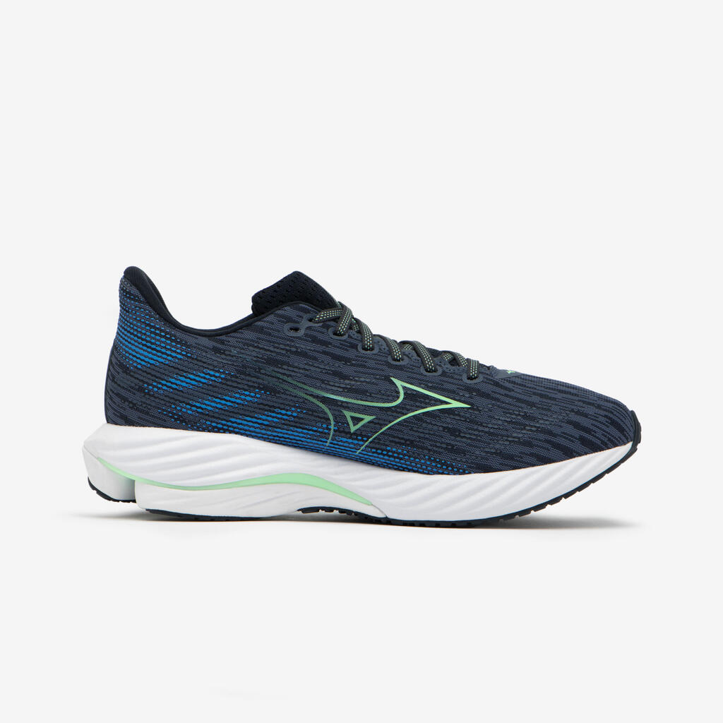 Moški cestni in trail tekaški copati, Mizuno Wave Rider 28 - modra