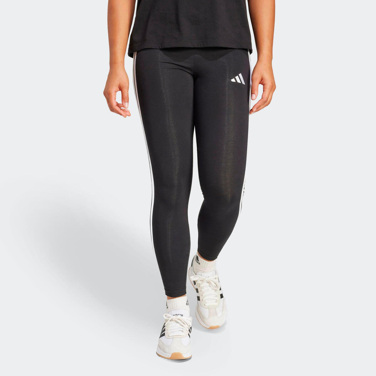 Legging en coton pour femme, noir